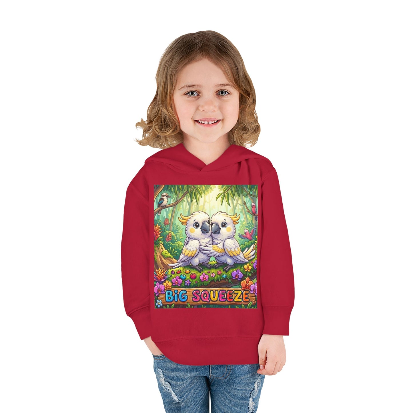Big Squeeze Cockatoo Toddler Pullover Fleece Hoodie