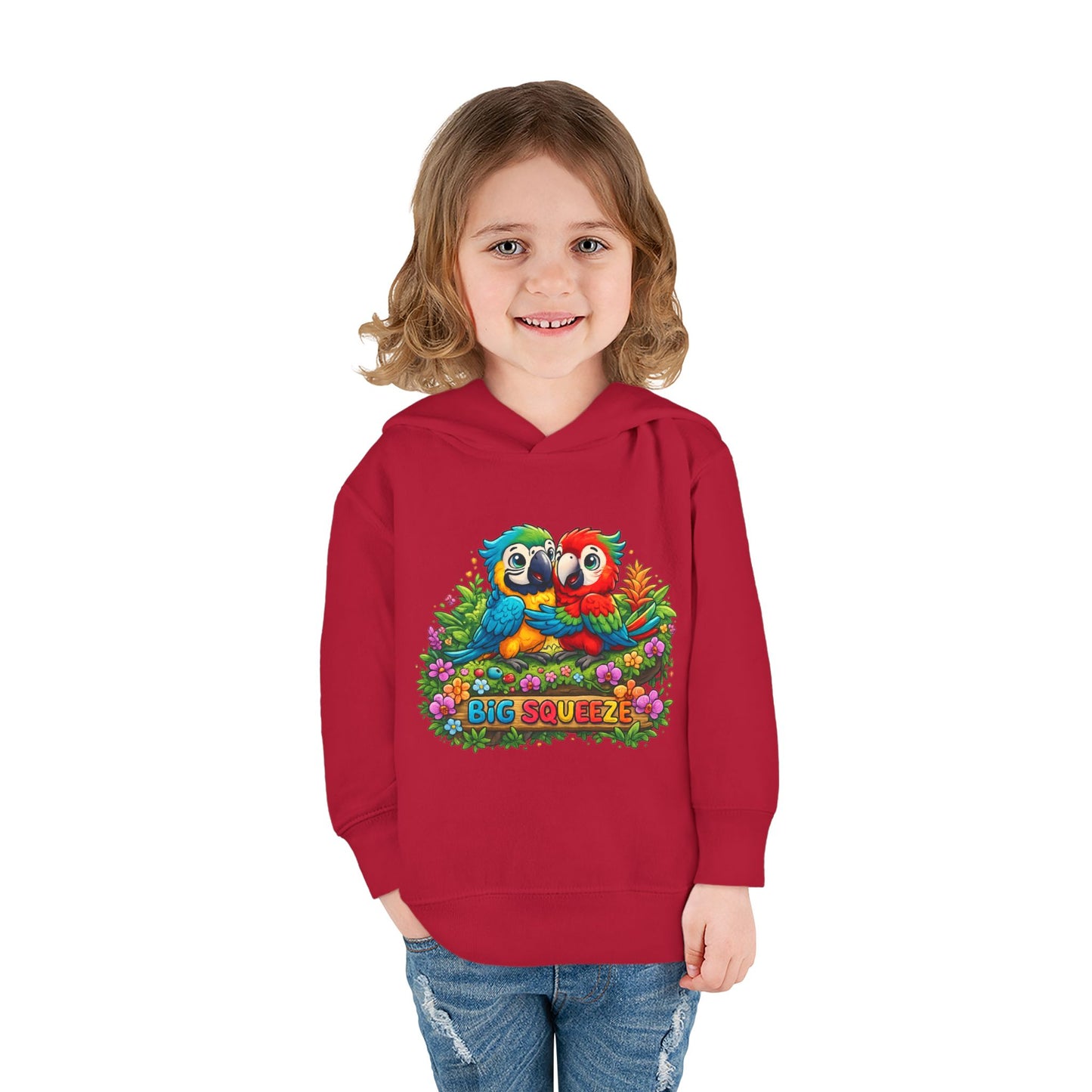 Big Squeeze Macaw Toddler Pullover Fleece Hoodie