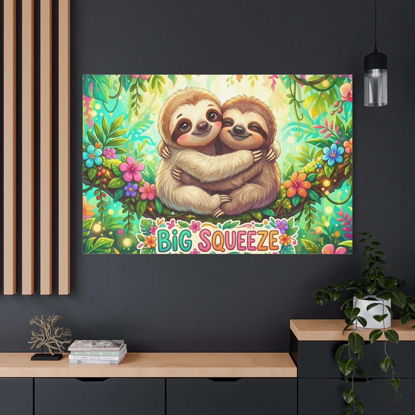 Big Squeeze Sloth Classic Canvas