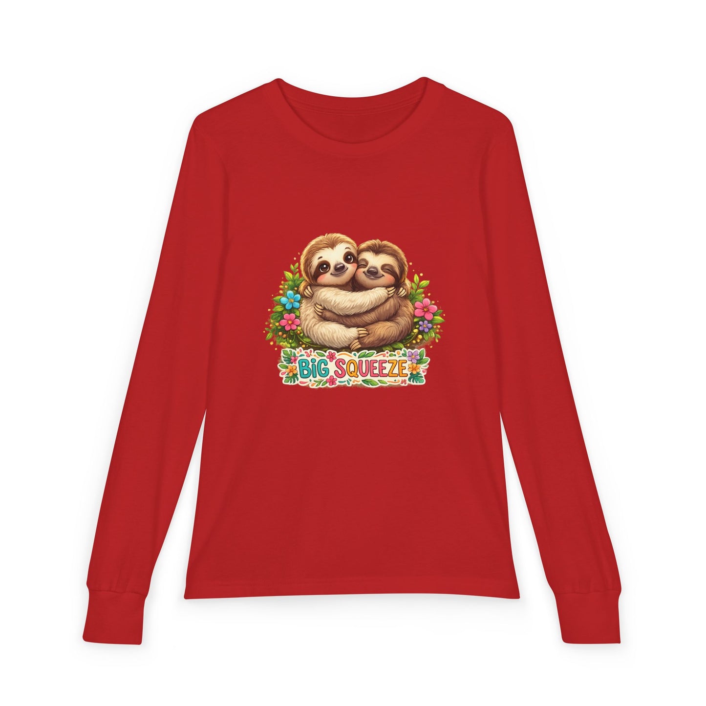 Big Squeeze Sloth Youth Jersey Long Sleeve Tee