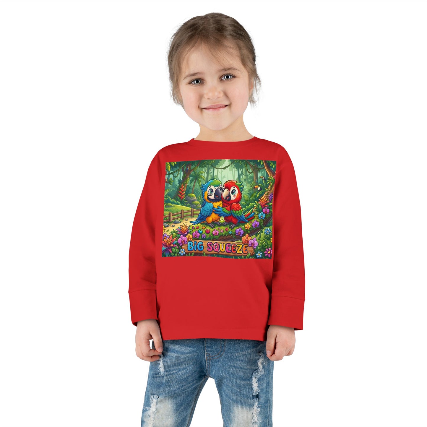 Big Squeeze Macaw Toddler Long Sleeve Tee