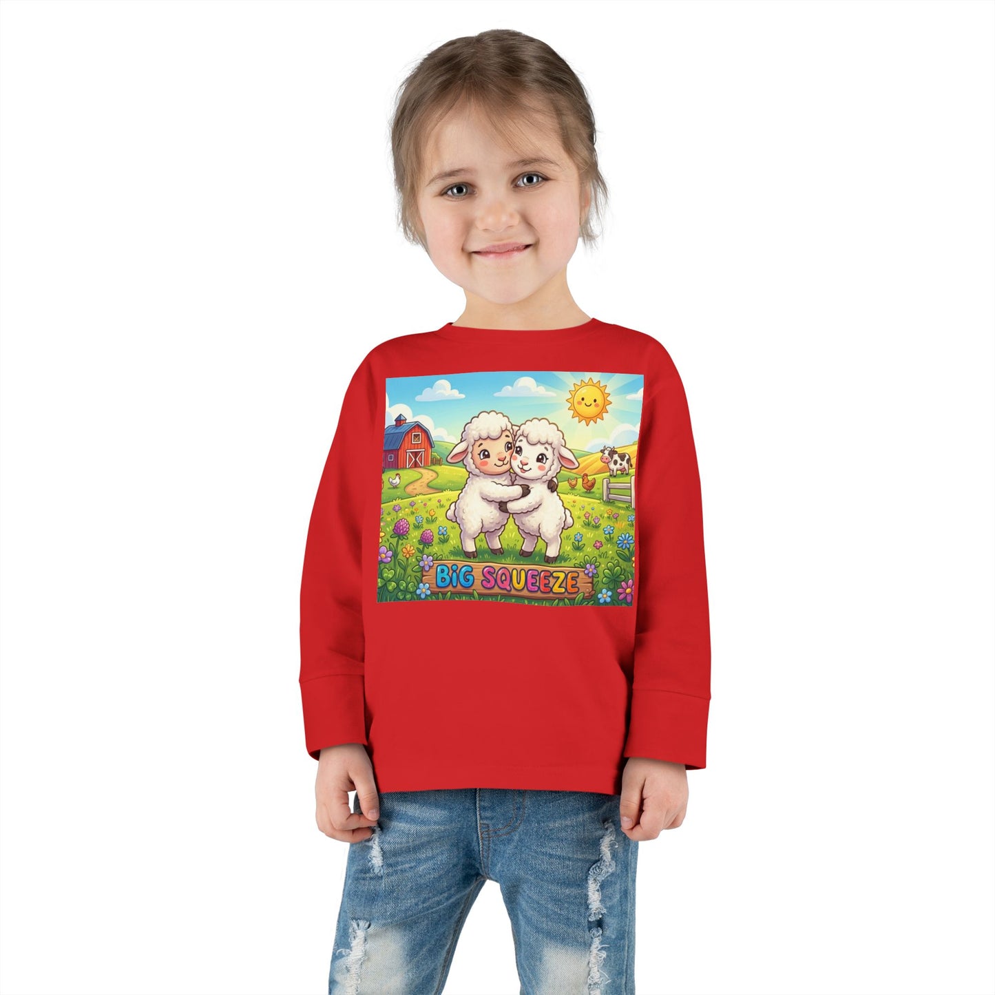 Big Squeeze Lamb Toddler Long Sleeve Tee