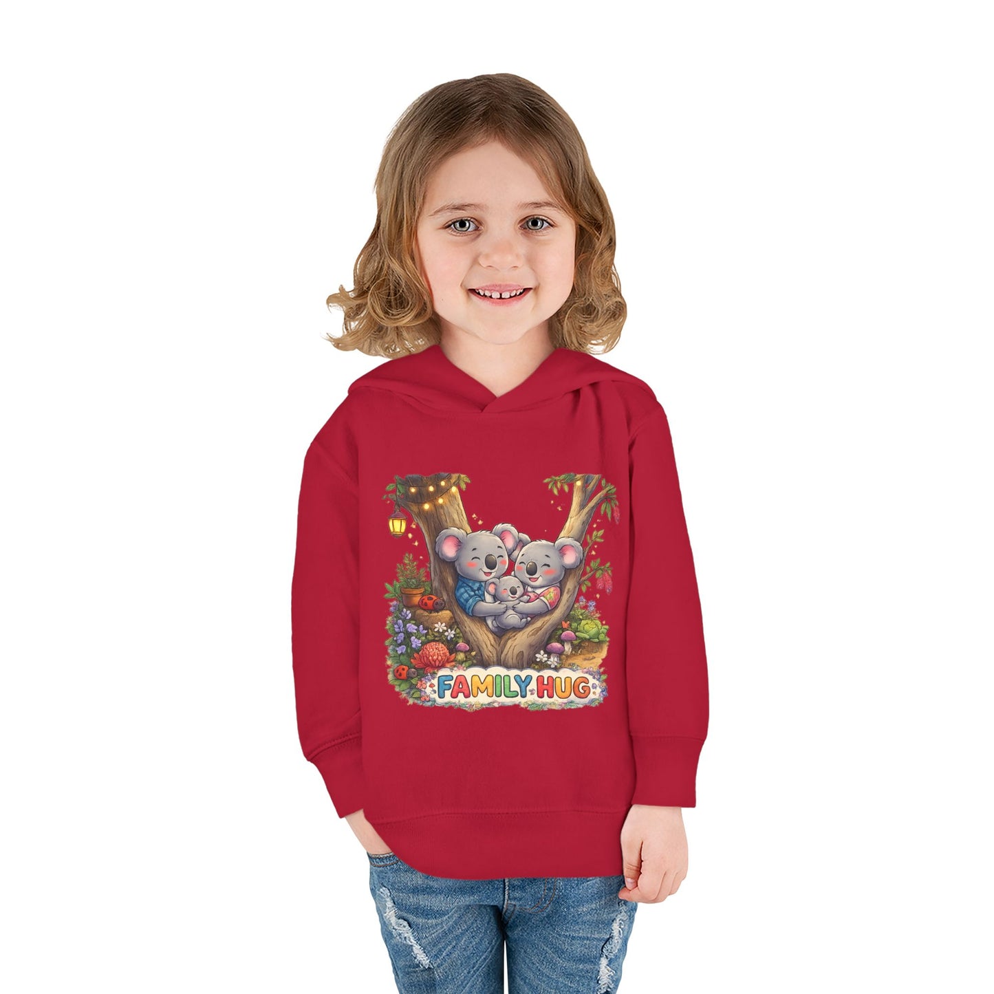 Family Hug Koala Toddler Pullover Fleece Hoodie