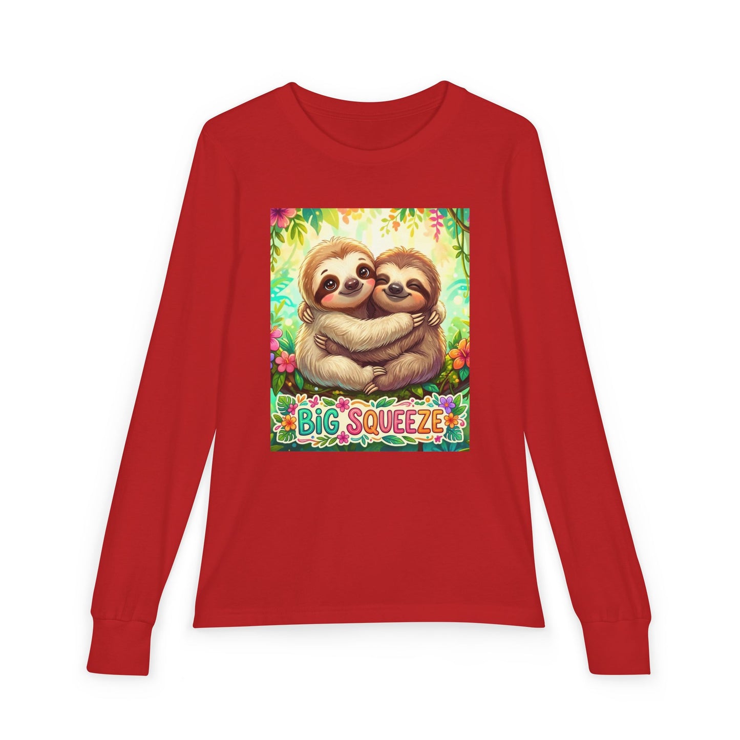 Big Squeeze Sloth Youth Jersey Long Sleeve Tee
