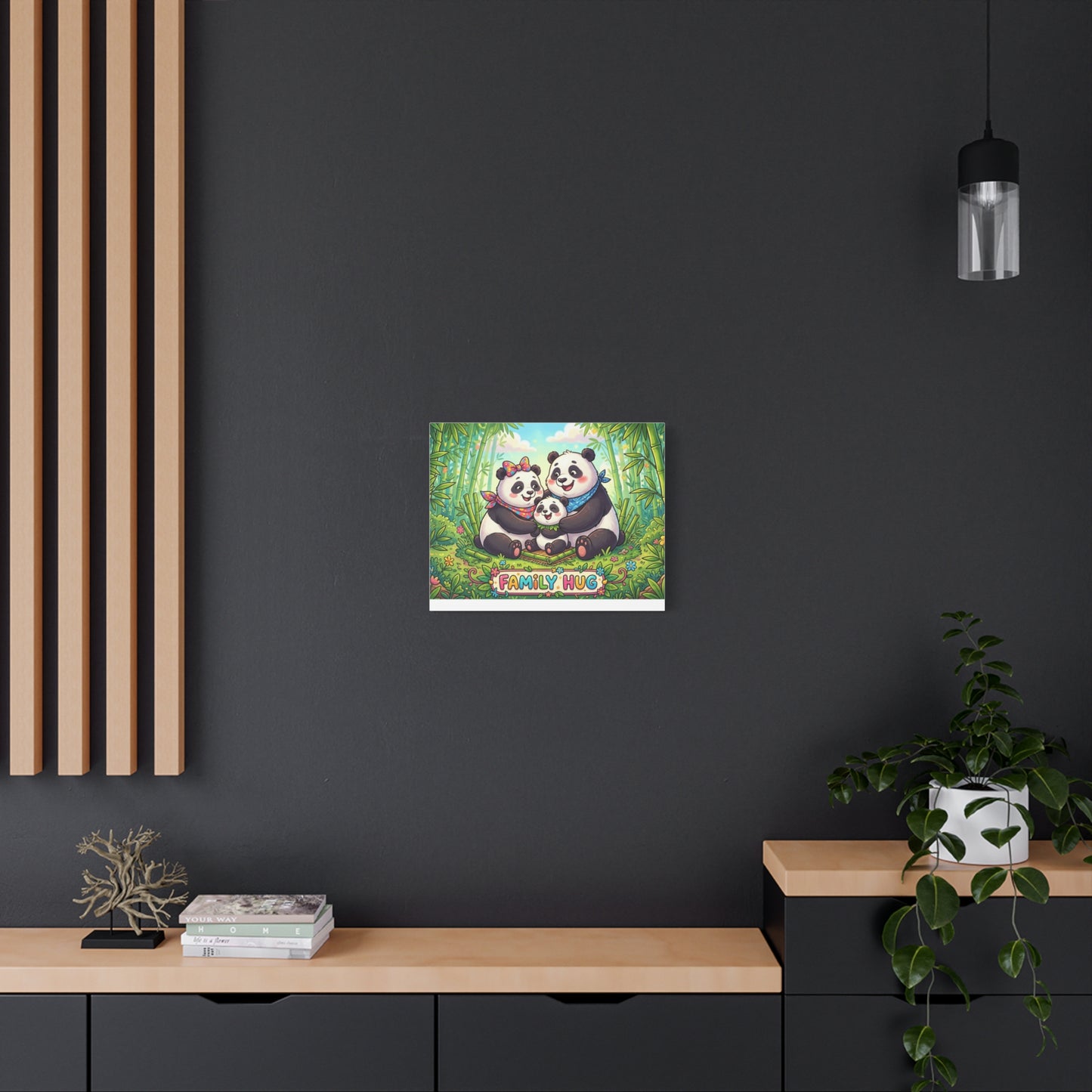 Family Hug Panda Classic Canvas