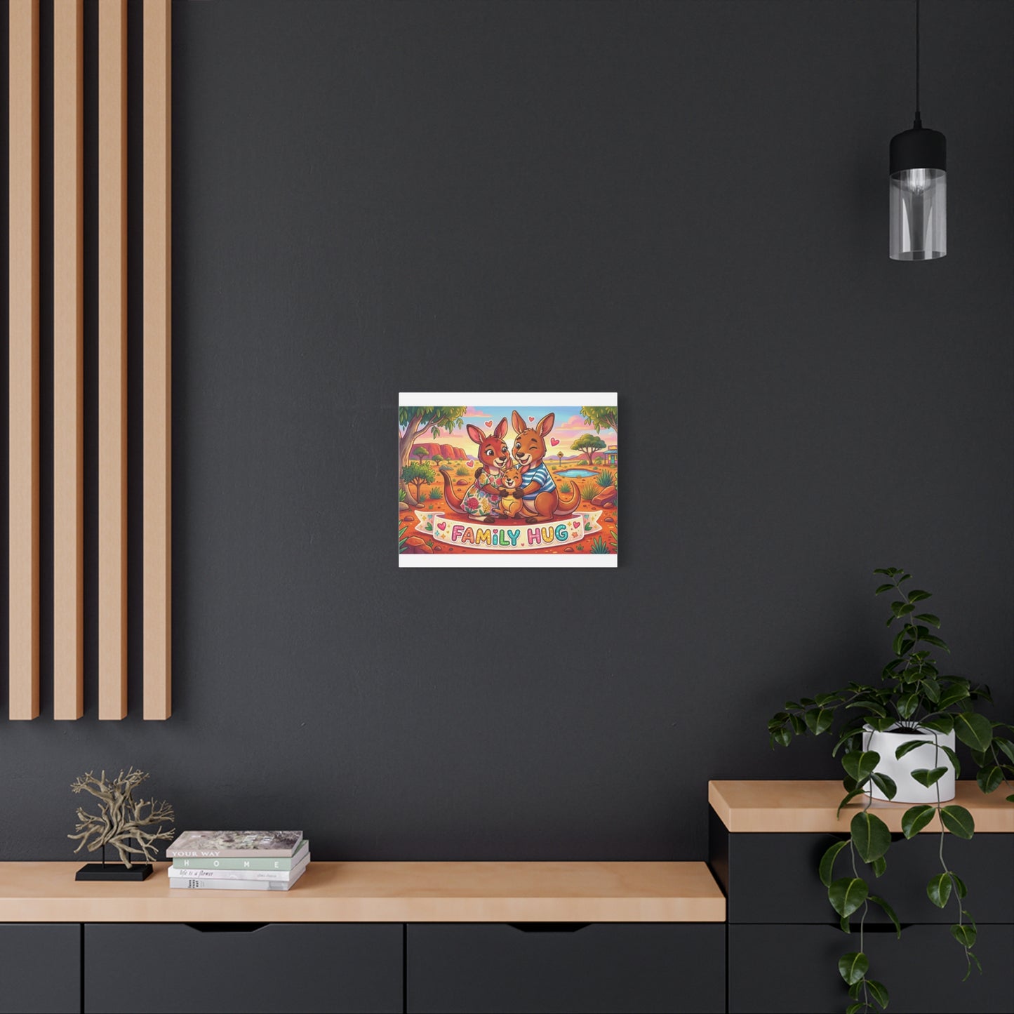 Family Hug Kangaroo Classic Canvas