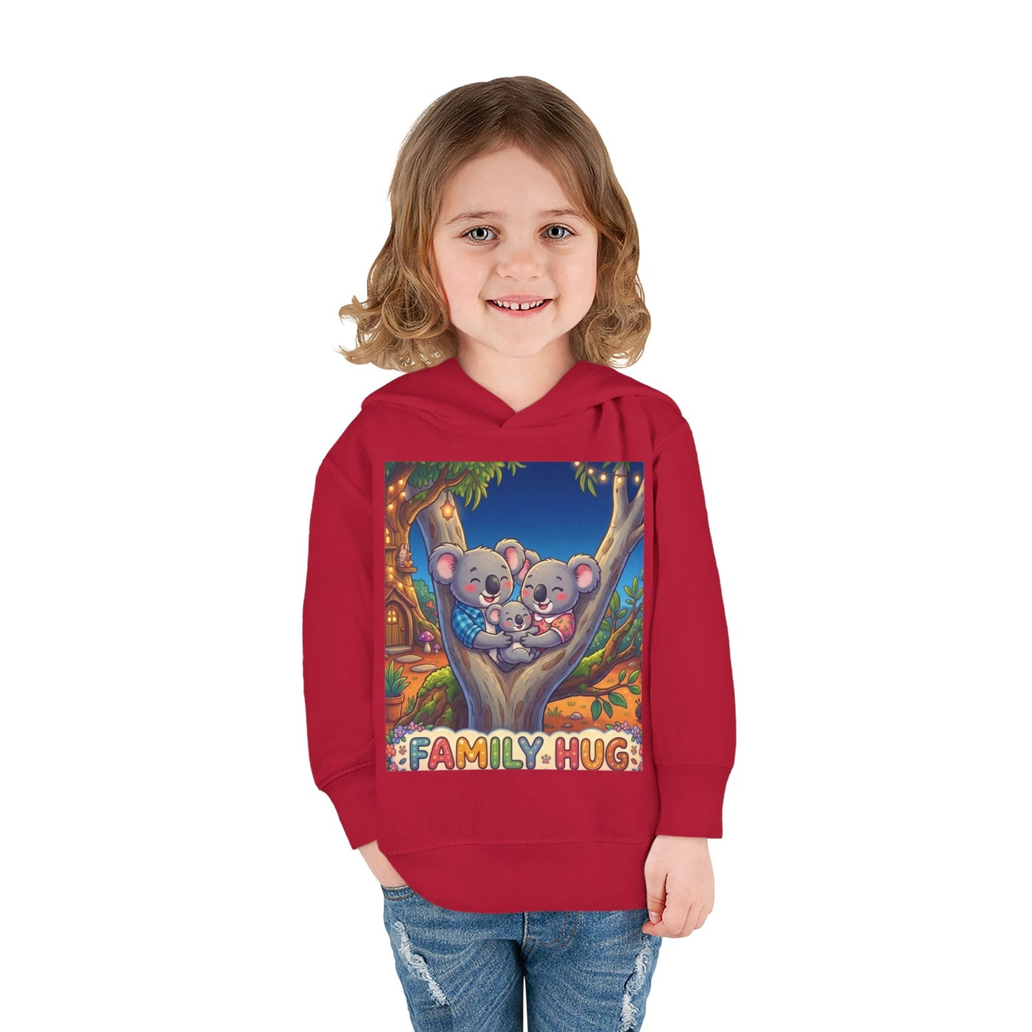 Family Hug Koala Toddler Pullover Fleece Hoodie
