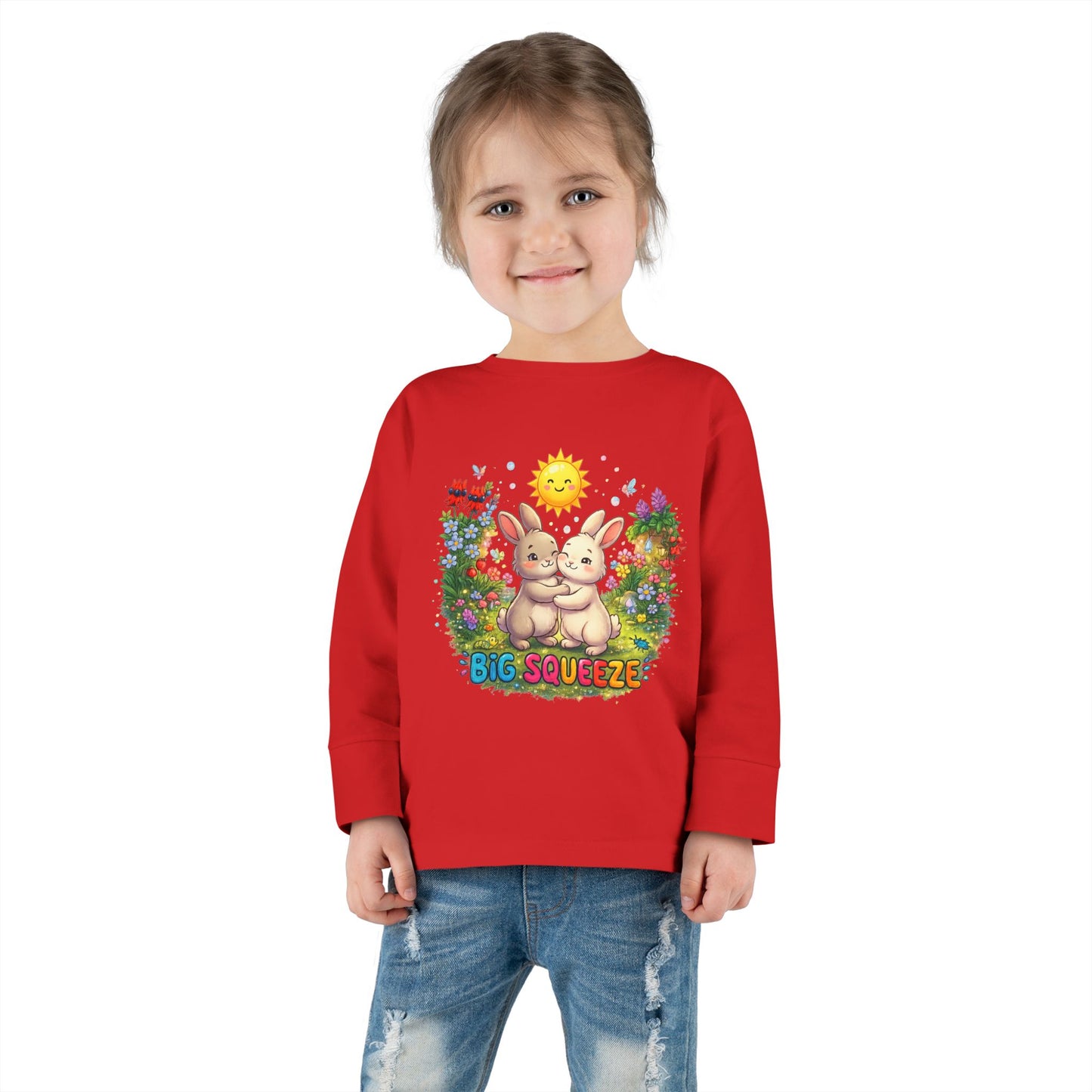 Big Squeeze Bunny Toddler Long Sleeve Tee