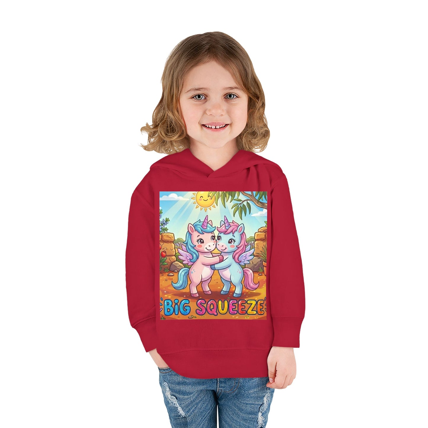 Big Squeeze Unicorn Toddler Pullover Fleece Hoodie