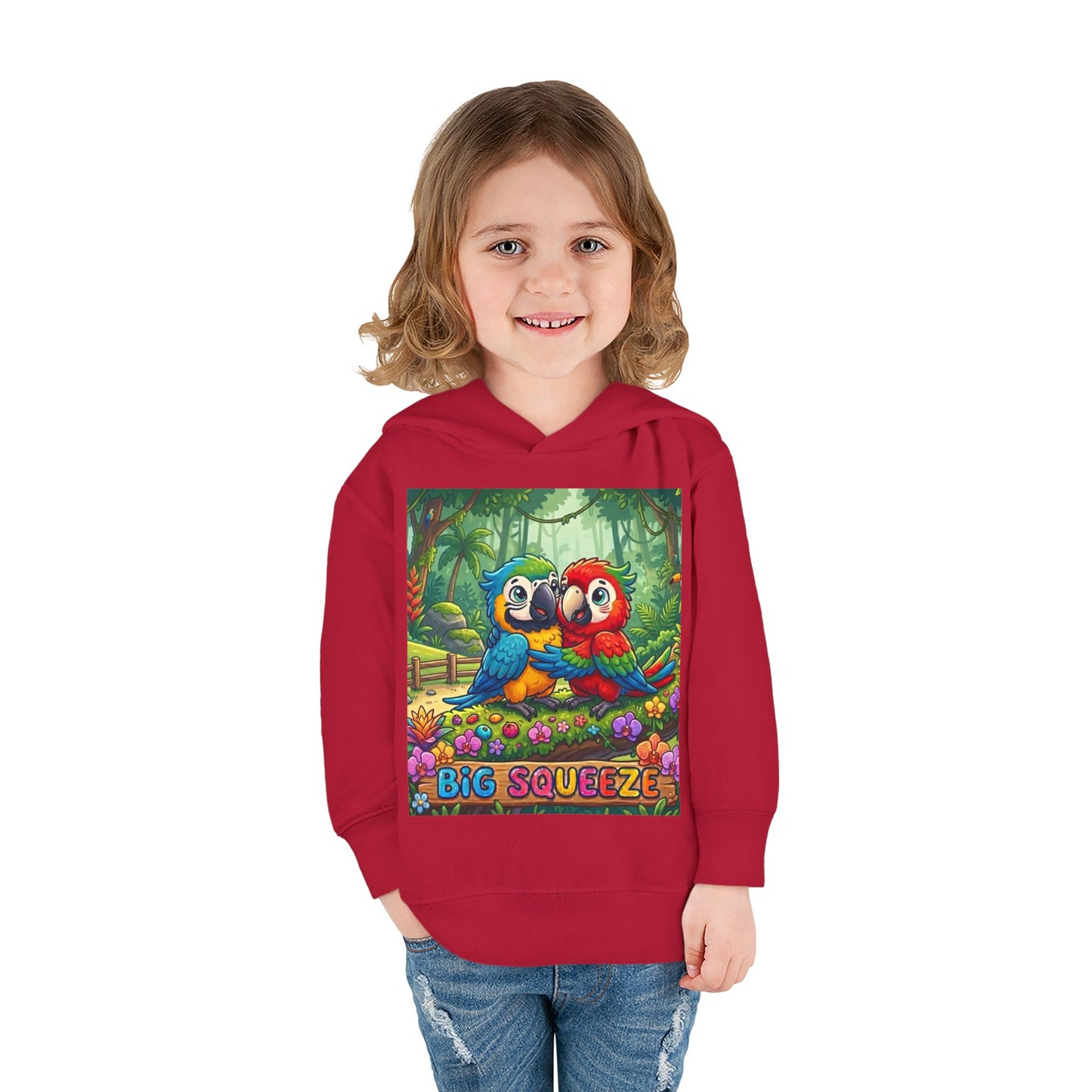 Big Squeeze Macaw Toddler Pullover Fleece Hoodie