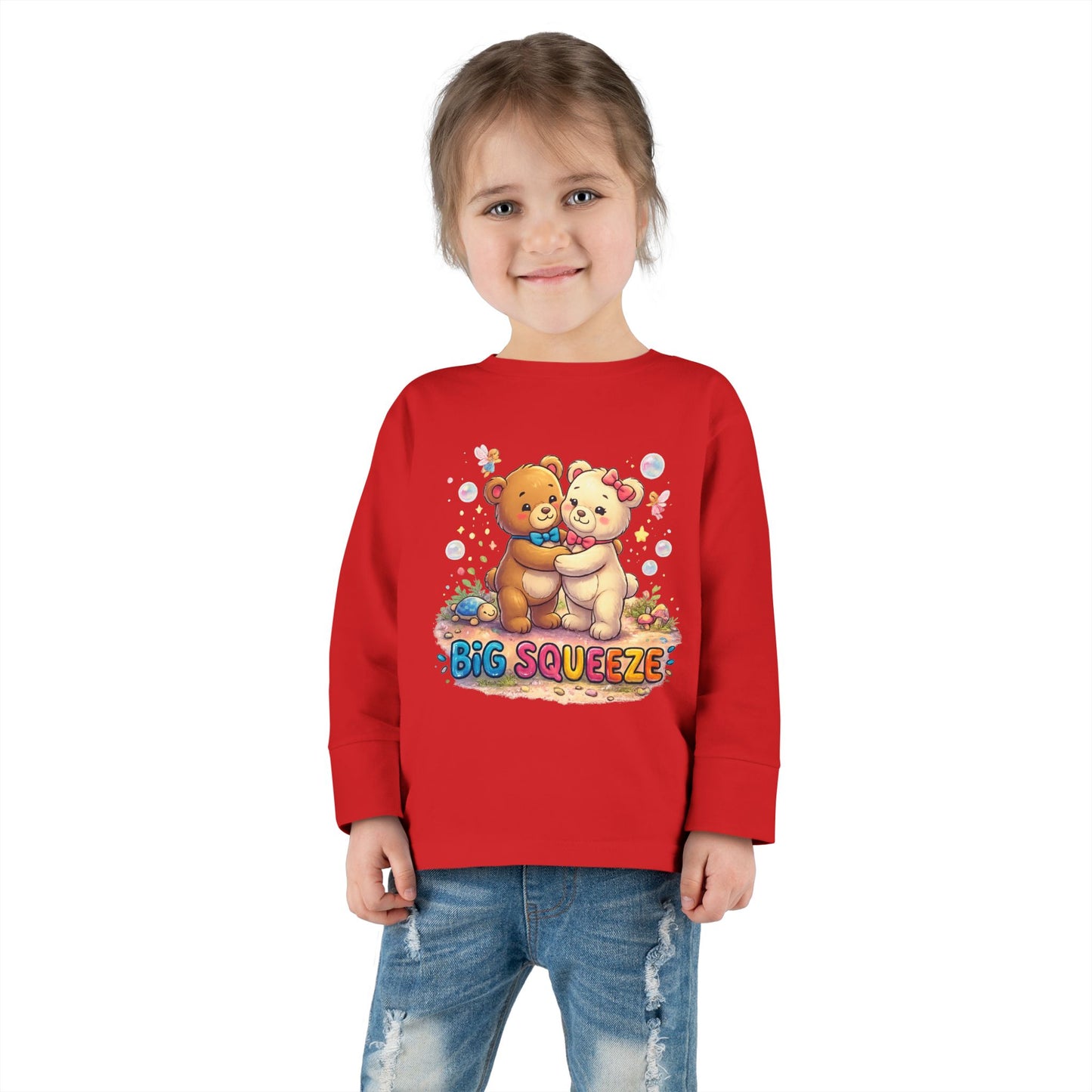 Big Squeeze Teddy Toddler Long Sleeve Tee