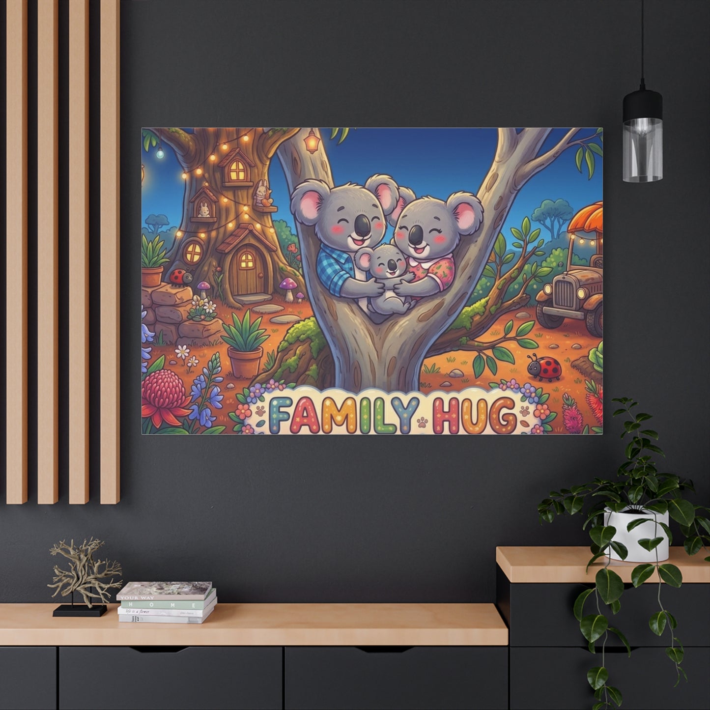 Family Hug Koala Classic Canvas