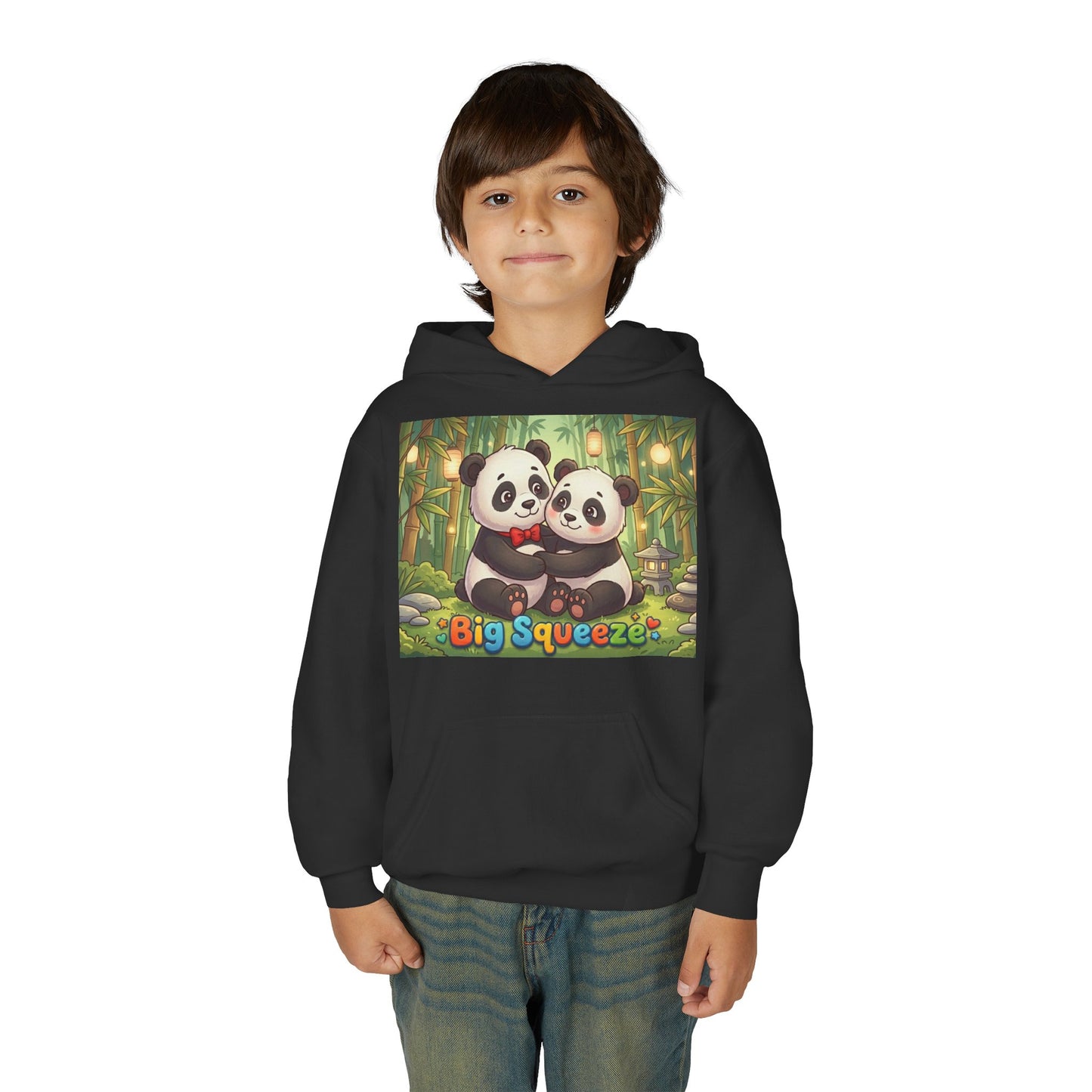 Big Squeeze Panda Youth Heavy Blend Hooded Sweatshirt