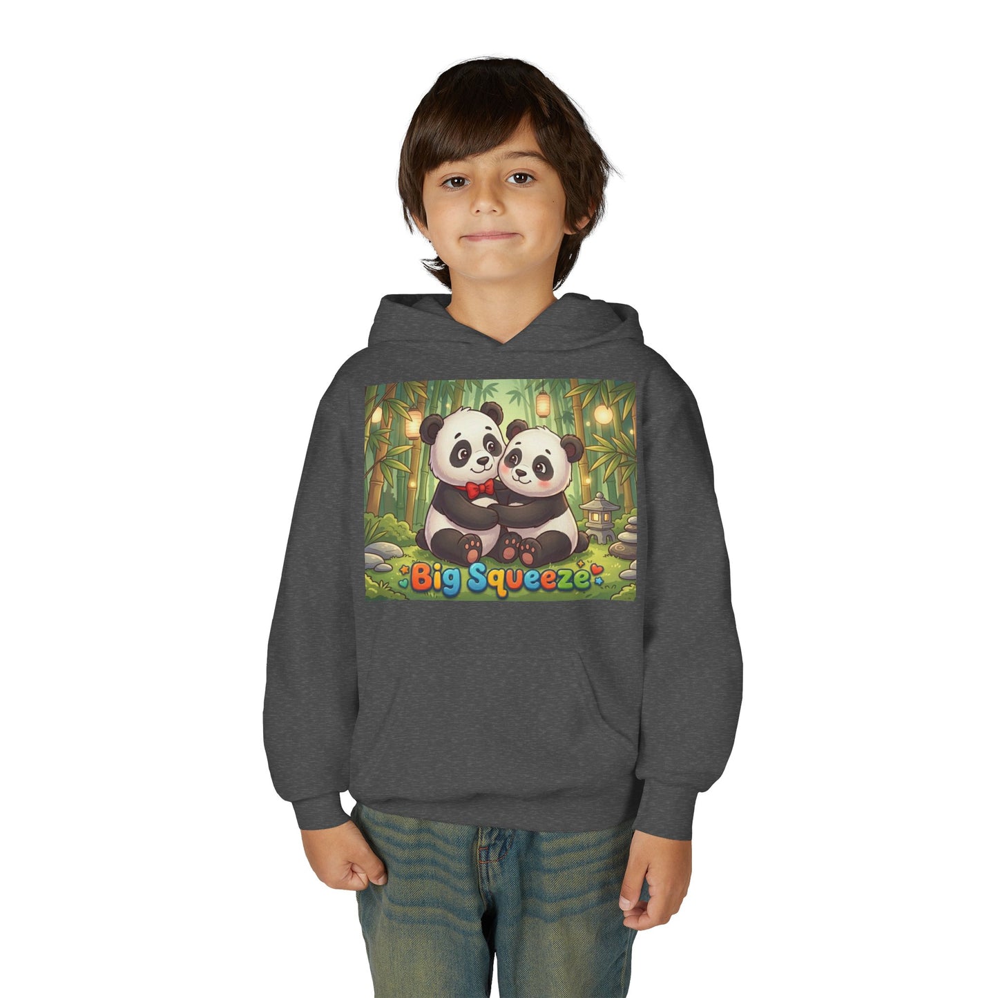 Big Squeeze Panda Youth Heavy Blend Hooded Sweatshirt