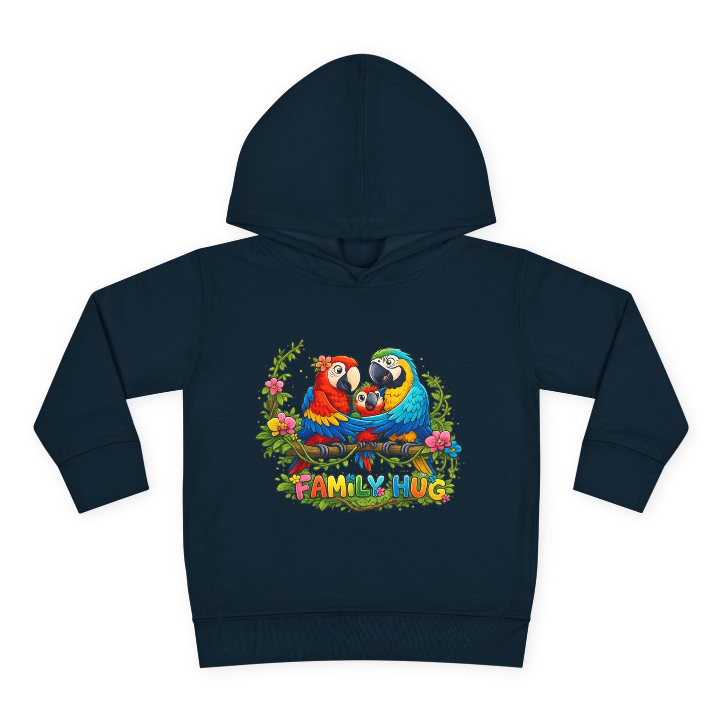 Family Hug Macaw Toddler Pullover Fleece Hoodie