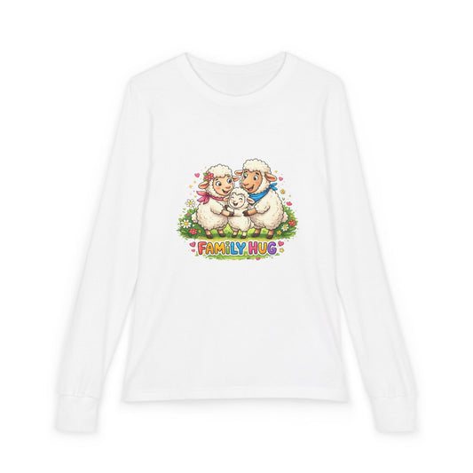 Family Hug Lamb Youth Jersey Long Sleeve Tee