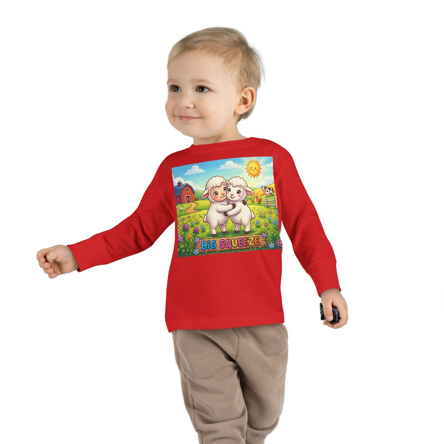 Big Squeeze Lamb Toddler Long Sleeve Tee