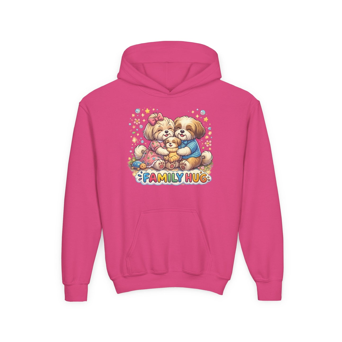 Family Hug Shih Tzu Youth Heavy Blend Hooded Sweatshirt