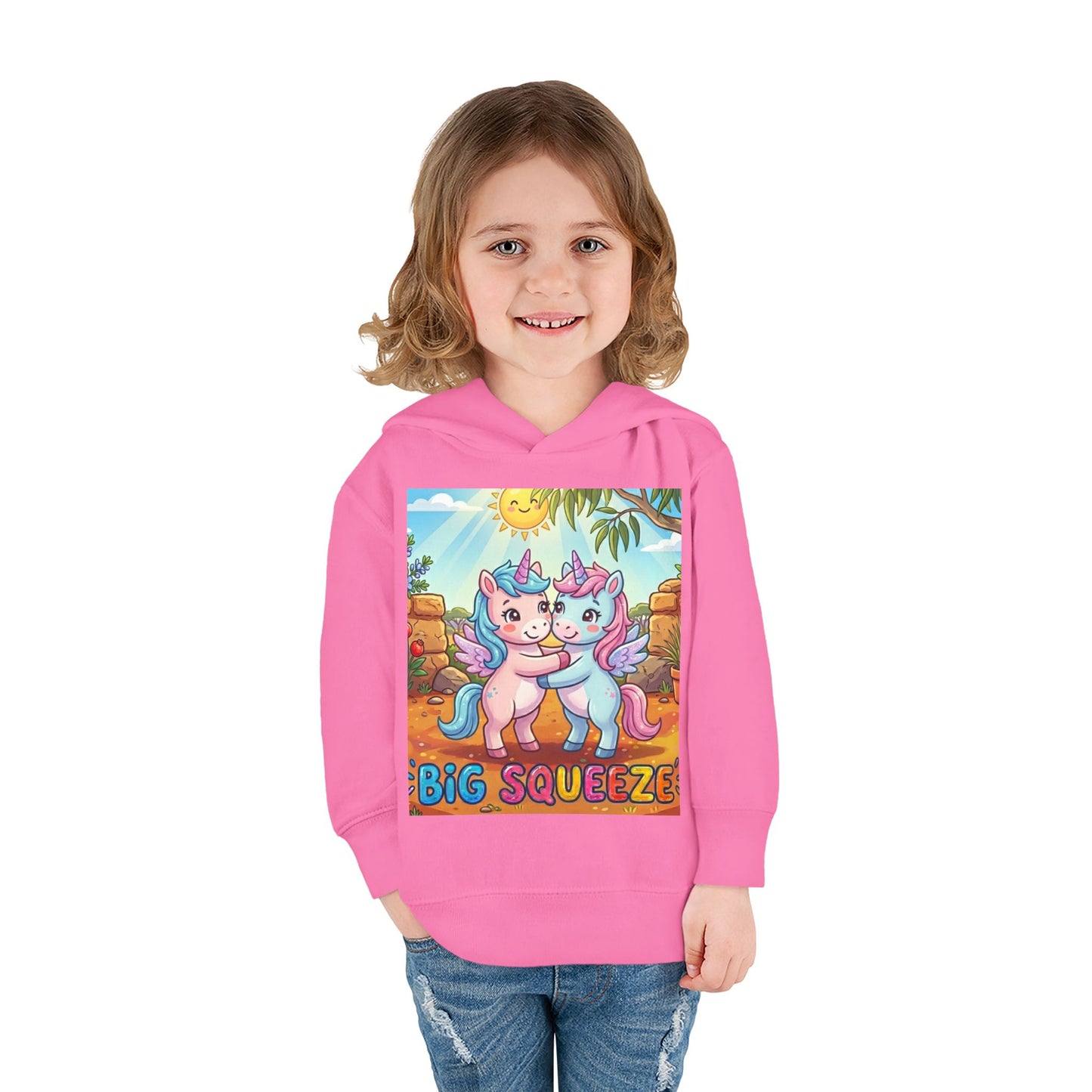Big Squeeze Unicorn Toddler Pullover Fleece Hoodie