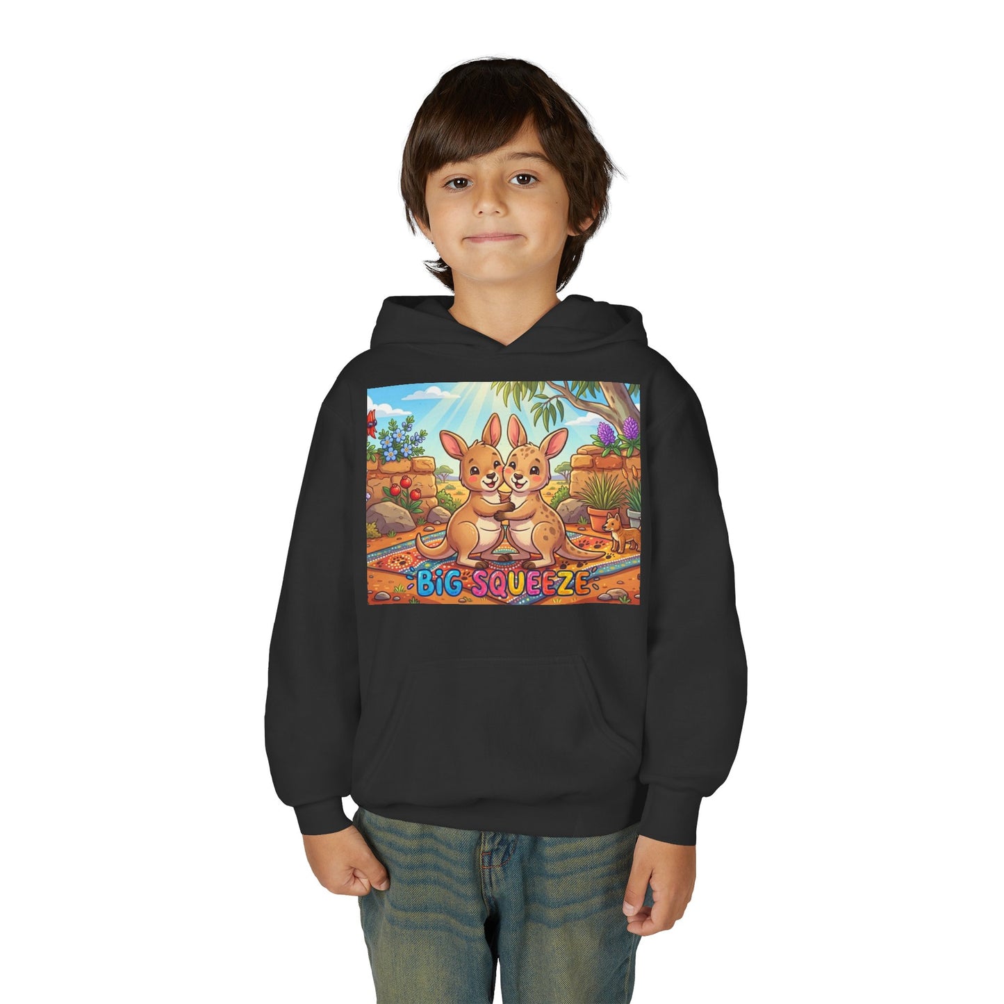 Big Squeeze Kangaroo Youth Heavy Blend Hooded Sweatshirt