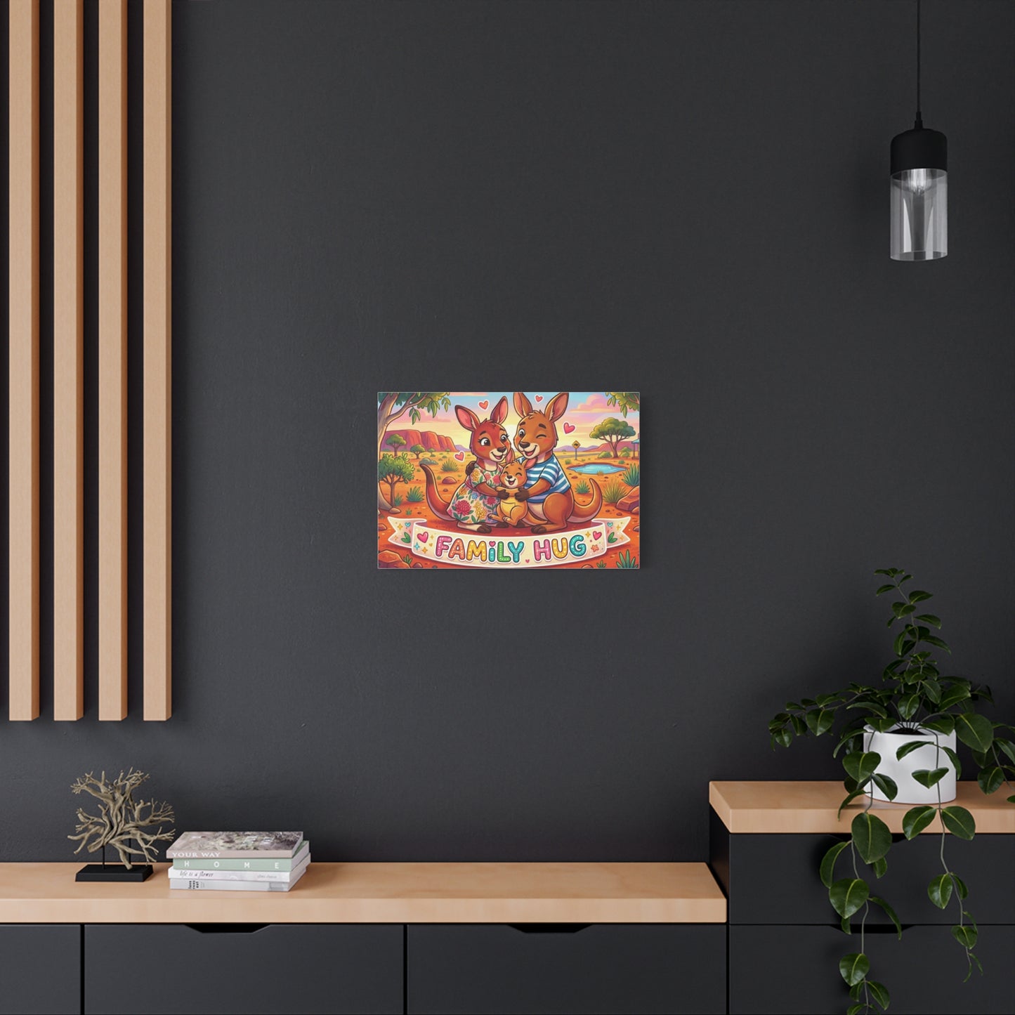 Family Hug Kangaroo Classic Canvas