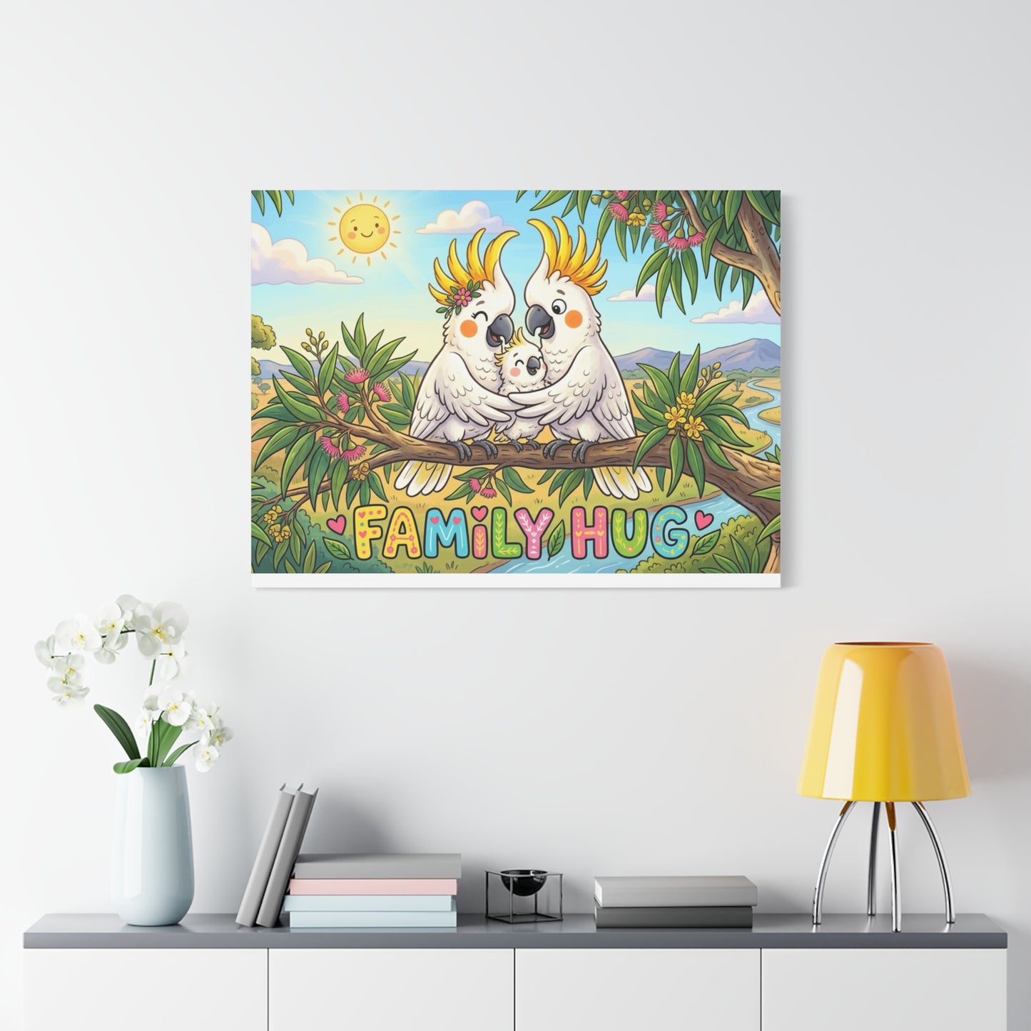 Family Hug Cockatoo Classic Canvas