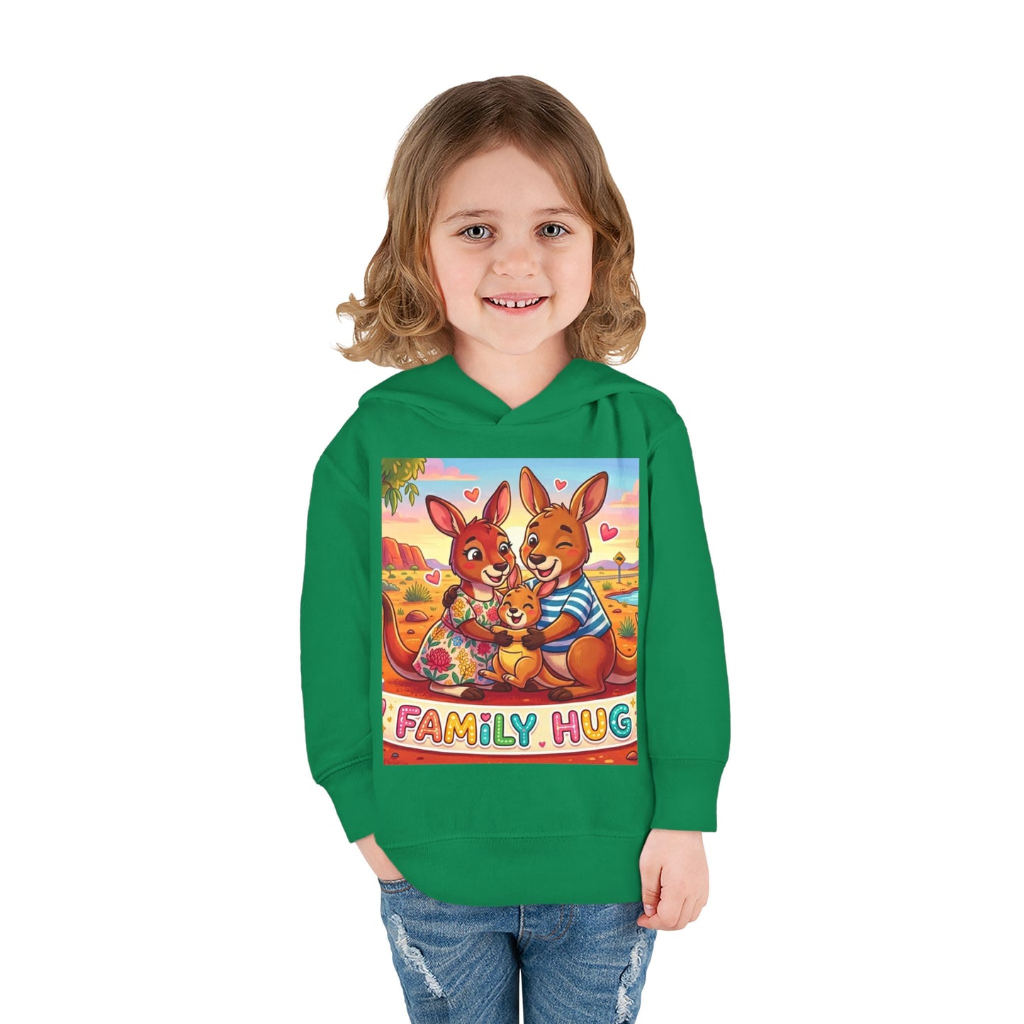 Family Hug Kangaroo Toddler Pullover Fleece Hoodie