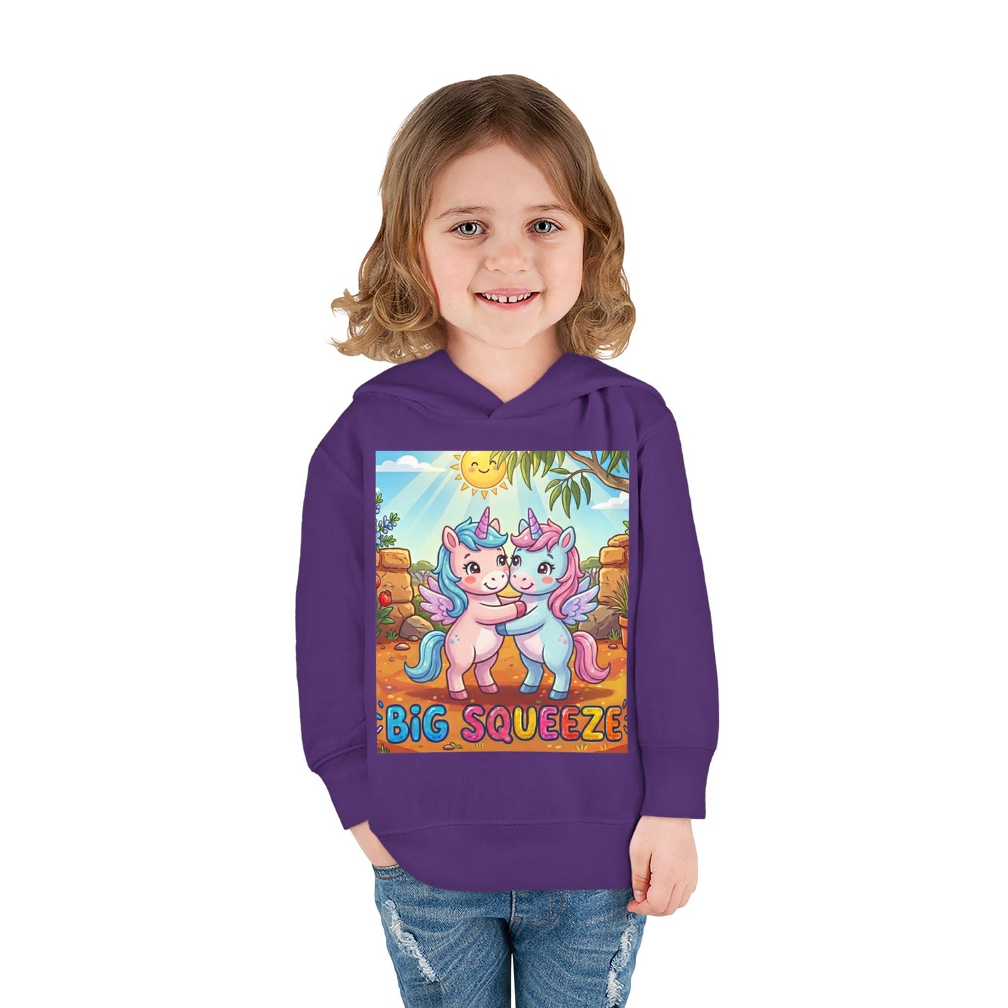Big Squeeze Unicorn Toddler Pullover Fleece Hoodie