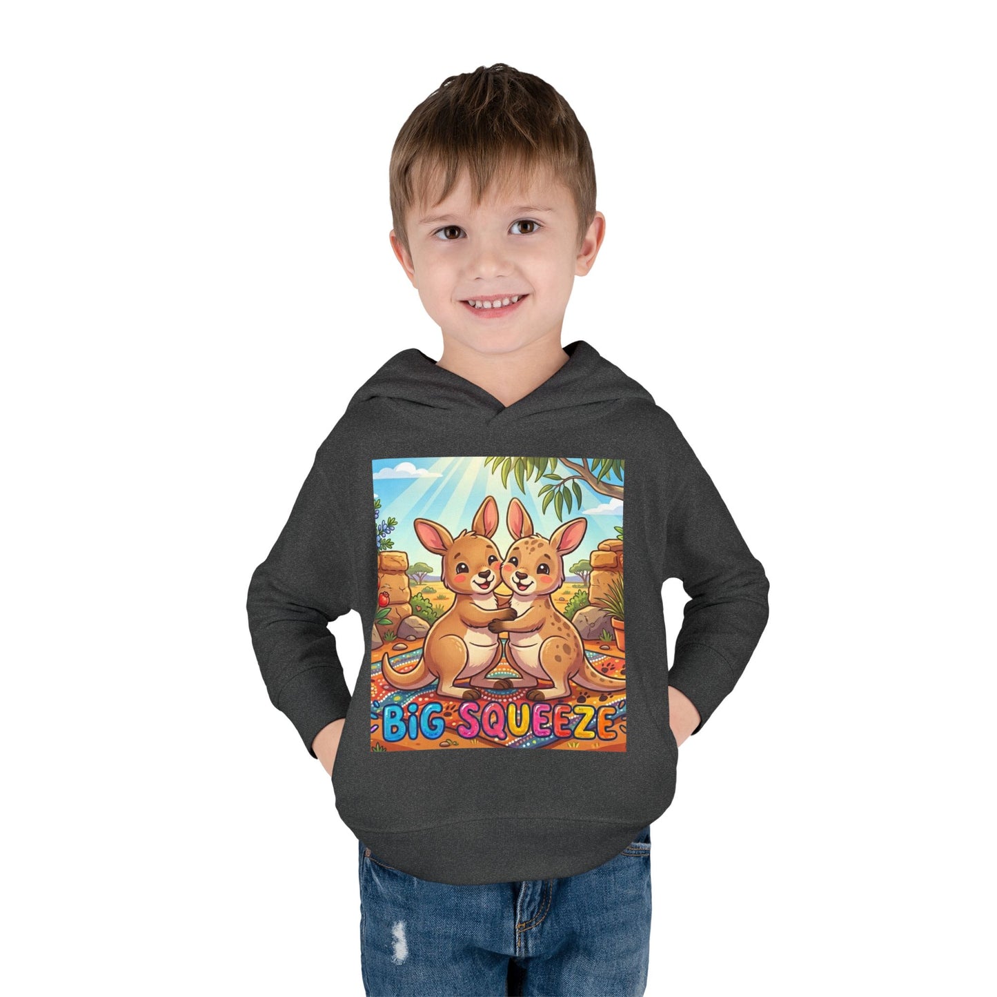 Big Squeeze Kangaroo Toddler Pullover Fleece Hoodie
