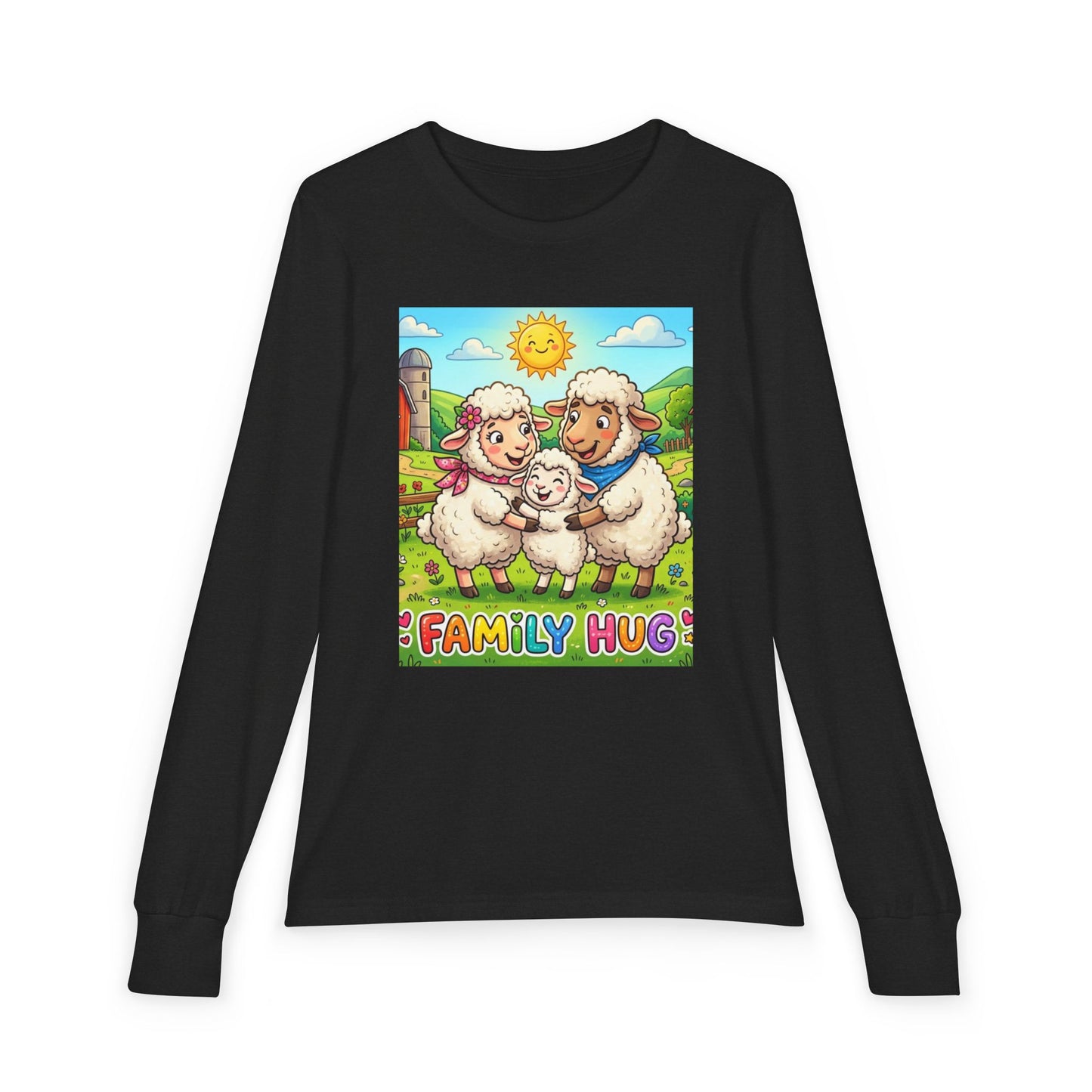 Family Hug Lamb Youth Jersey Long Sleeve Tee