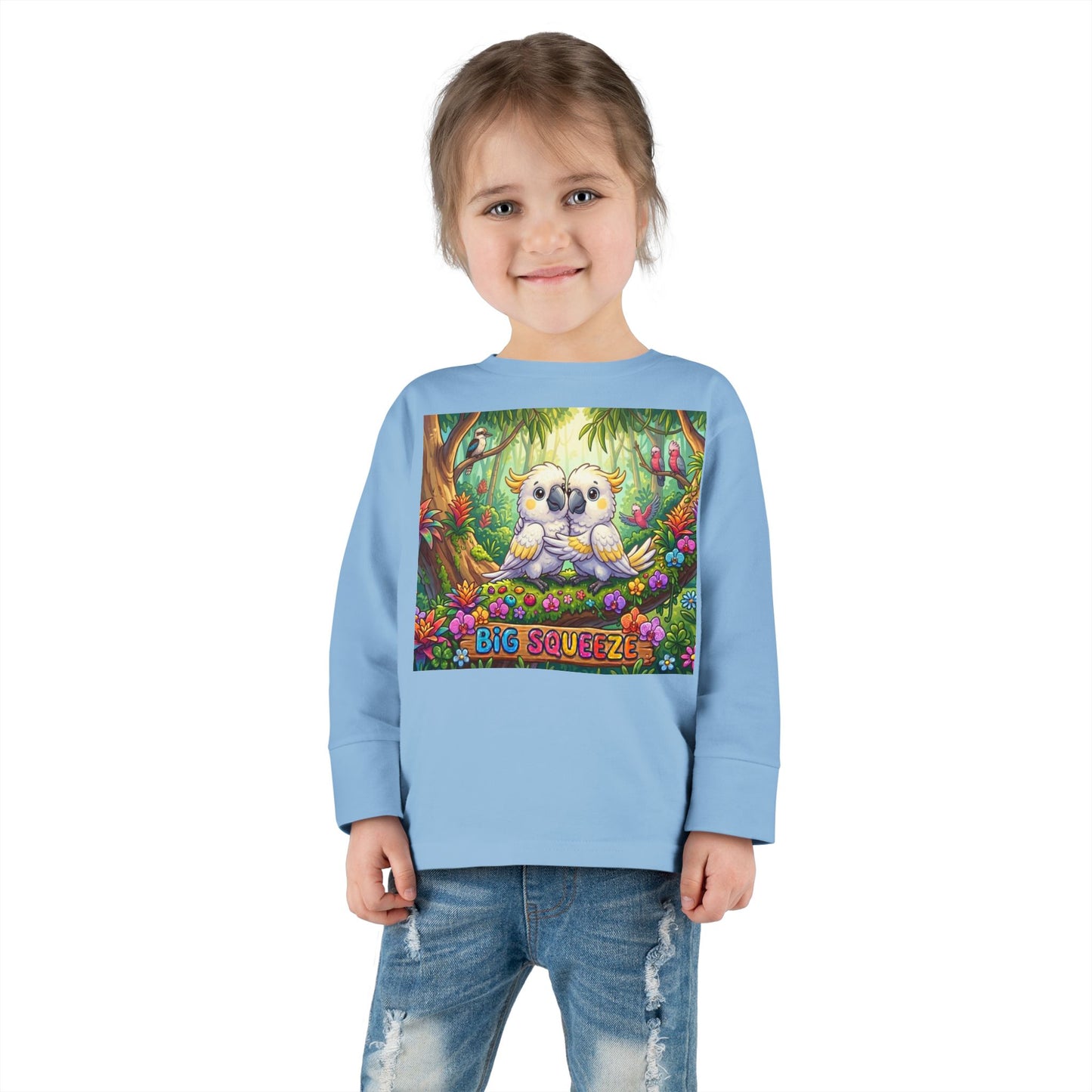 Big Squeeze Cockatoo Toddler Long Sleeve Tee