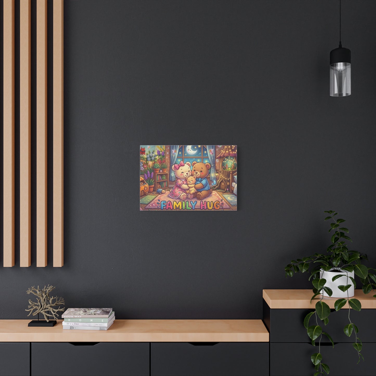 Family Hug Teddy Classic Canvas