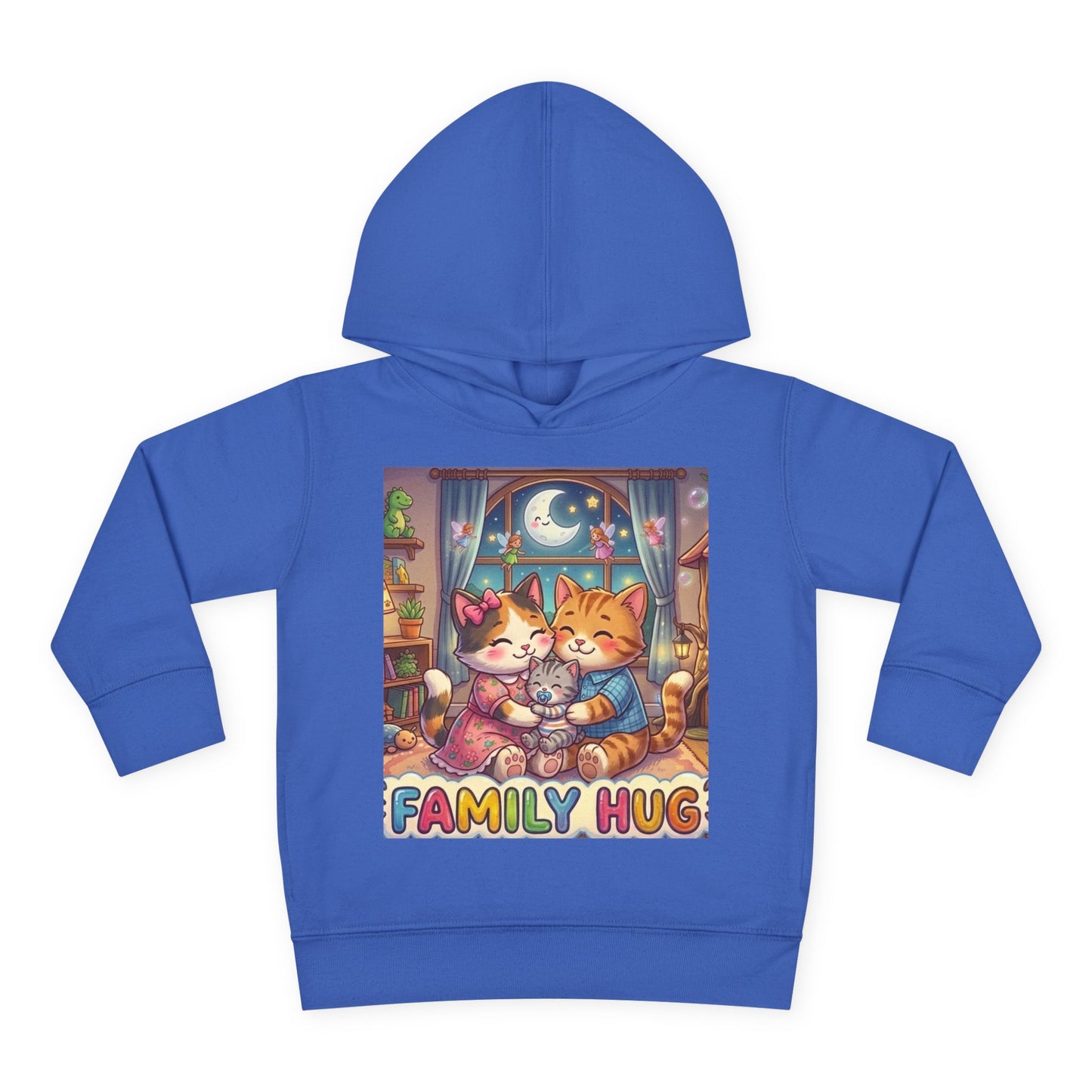 Family Hug Kitten Toddler Pullover Fleece Hoodie