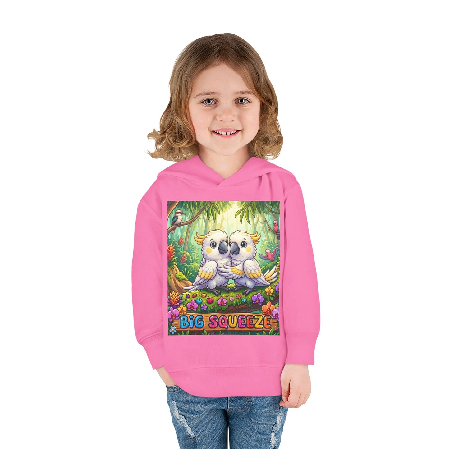 Big Squeeze Cockatoo Toddler Pullover Fleece Hoodie