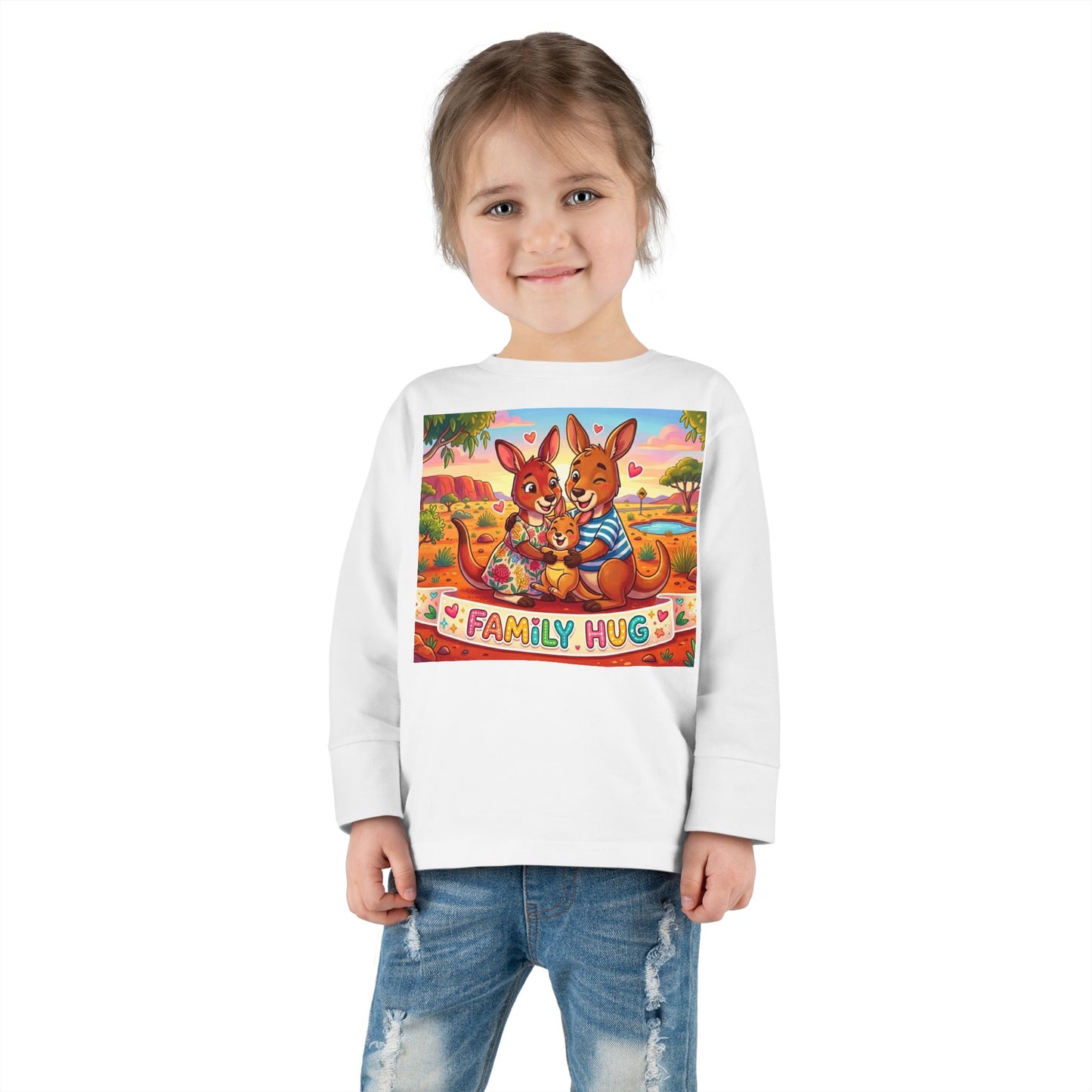Family Hug Kangaroo Toddler Long Sleeve Tee