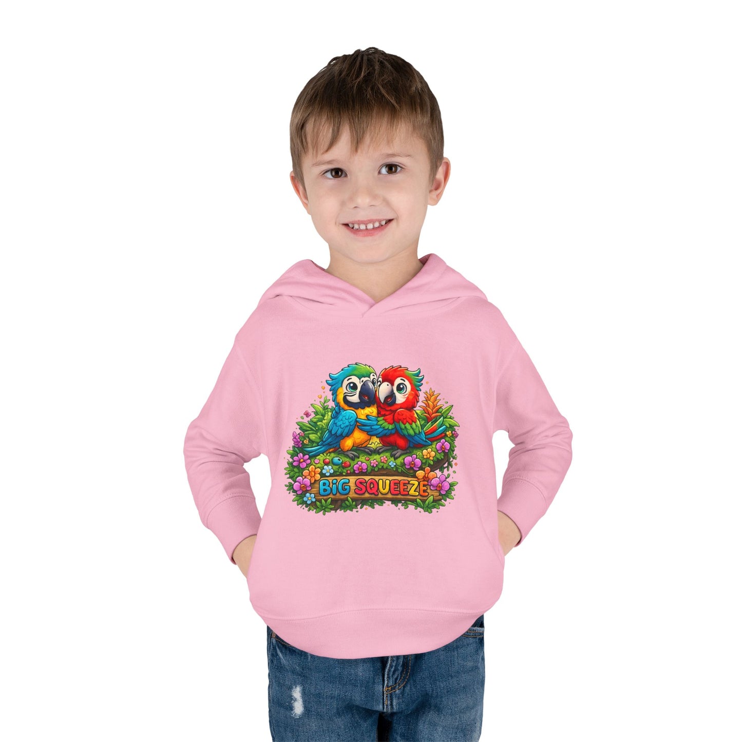 Big Squeeze Macaw Toddler Pullover Fleece Hoodie