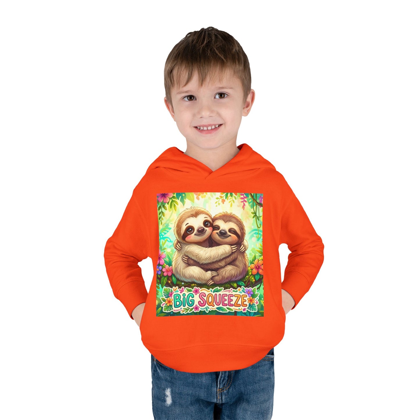 Big Squeeze Sloth Toddler Pullover Fleece Hoodie