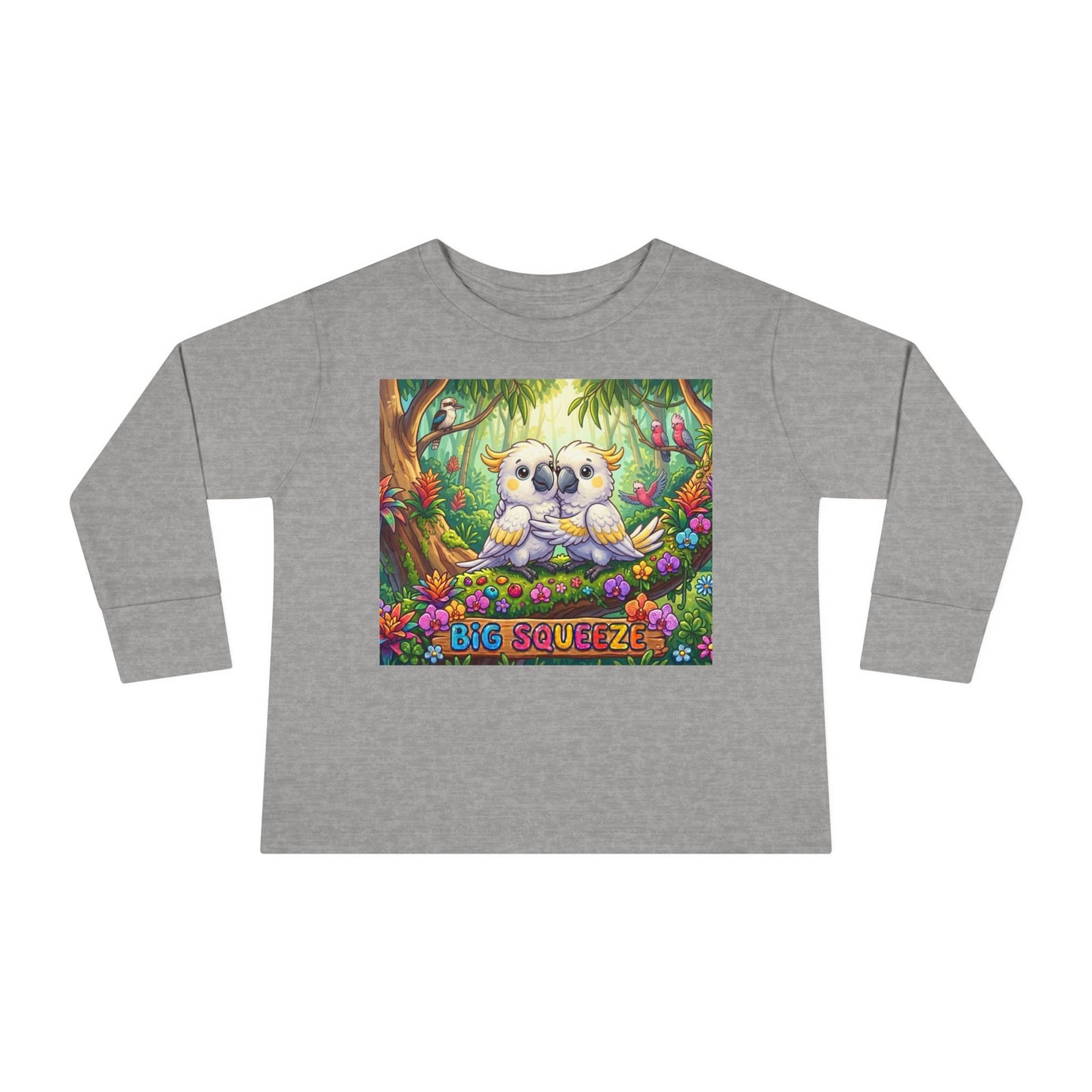 Big Squeeze Cockatoo Toddler Long Sleeve Tee