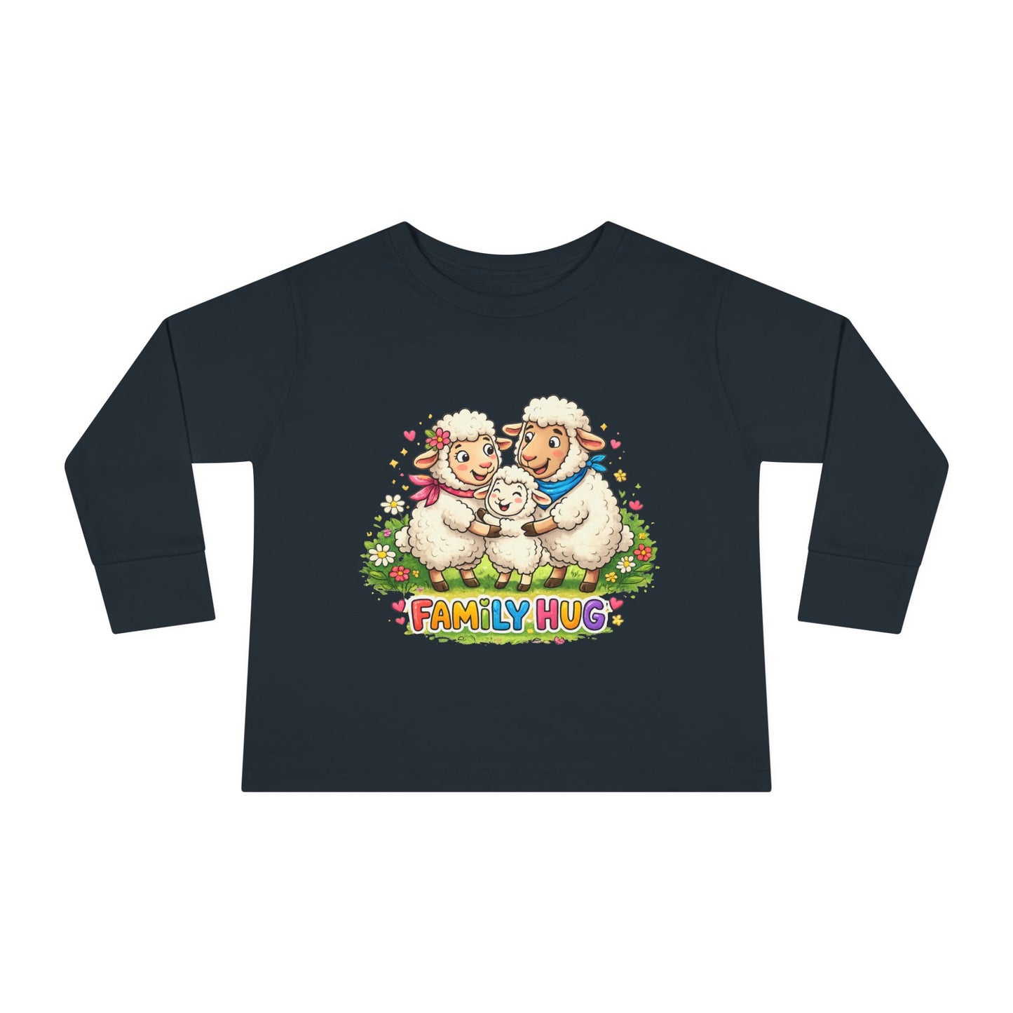 Family Hug Lamb Toddler Long Sleeve Tee