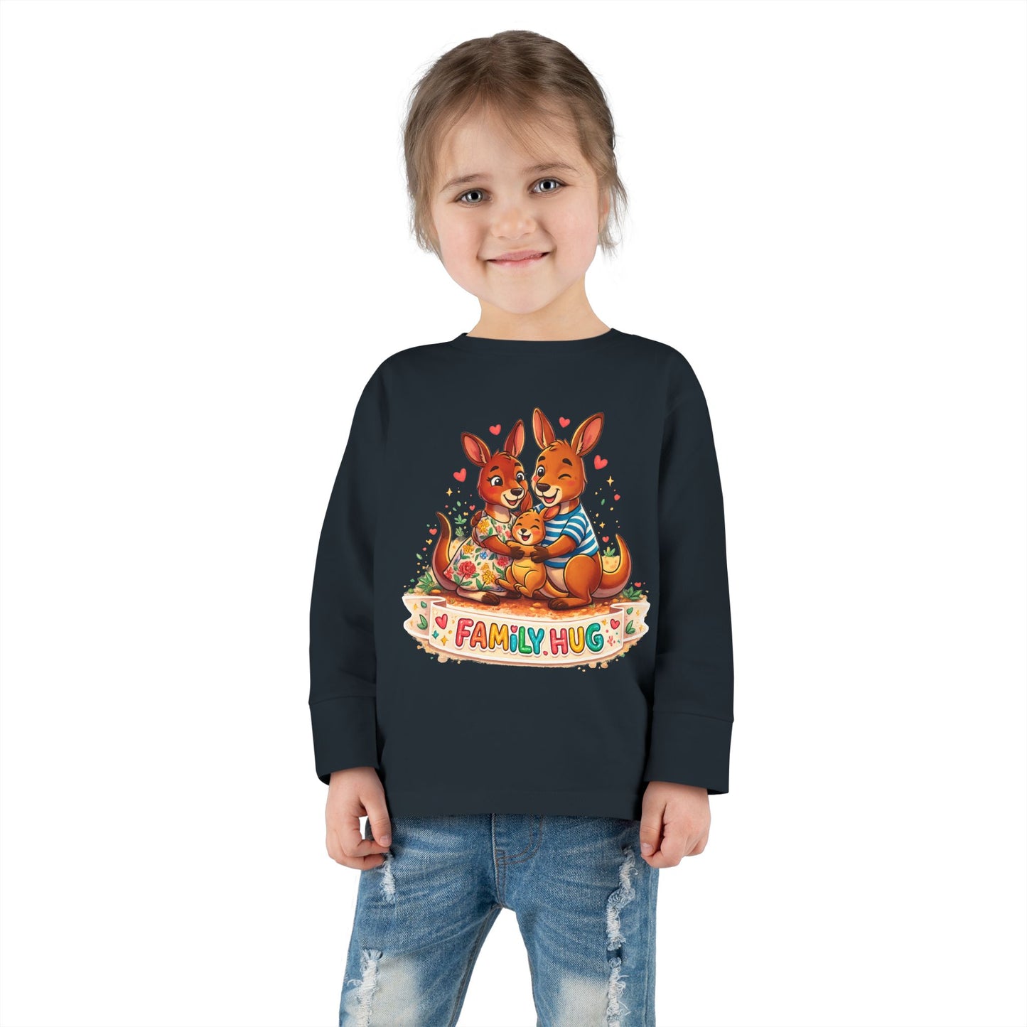 Family Hug Kangaroo Toddler Long Sleeve Tee
