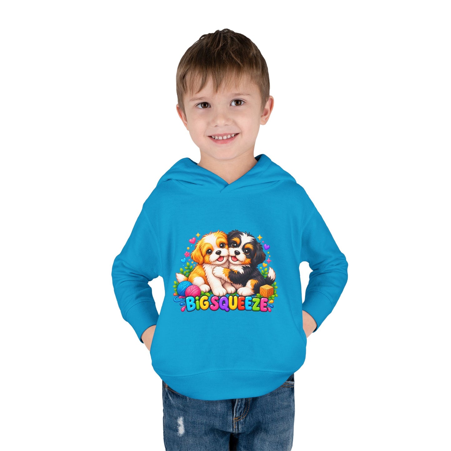 Big Squeeze Shih Tzu Toddler Pullover Fleece Hoodie