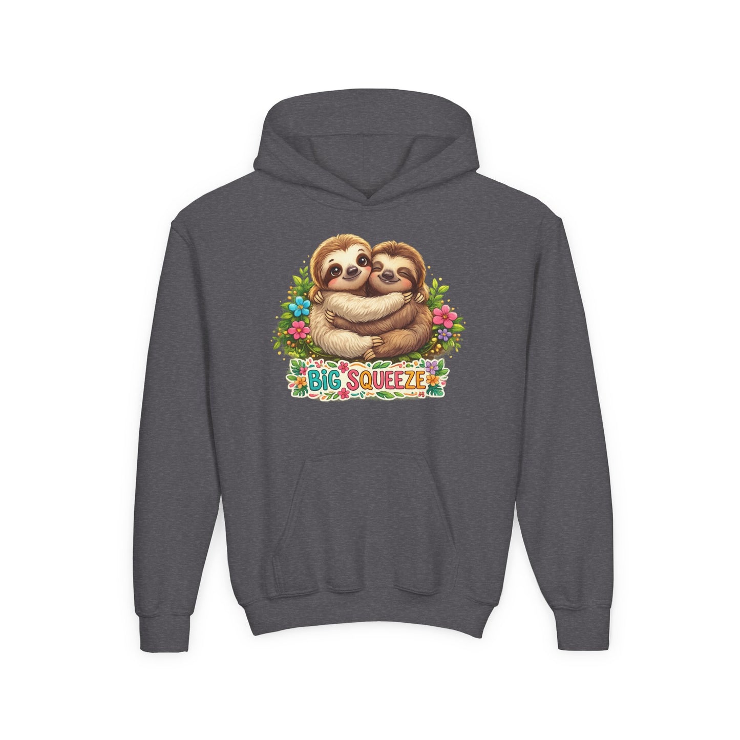 Big Squeeze Sloth Youth Heavy Blend Hooded Sweatshirt