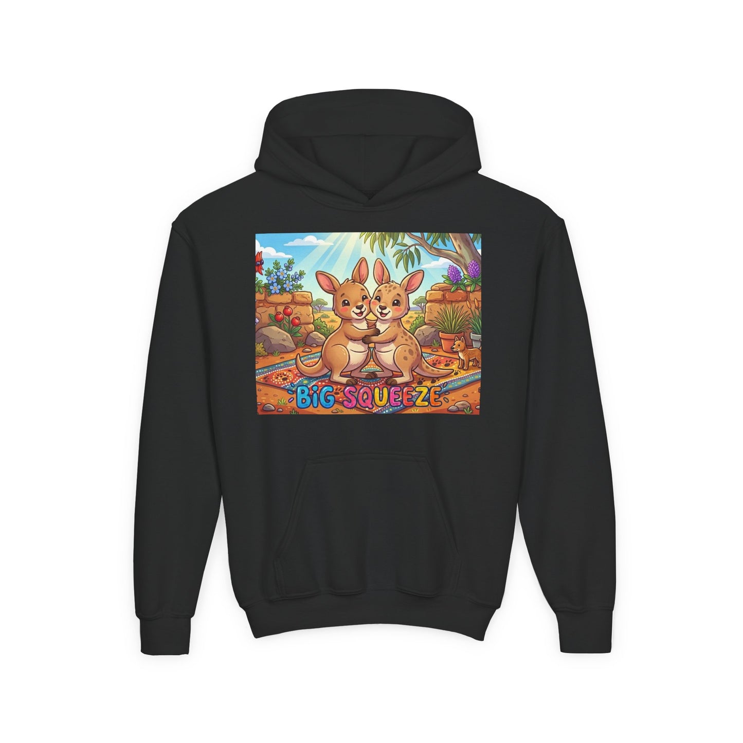Big Squeeze Kangaroo Youth Heavy Blend Hooded Sweatshirt