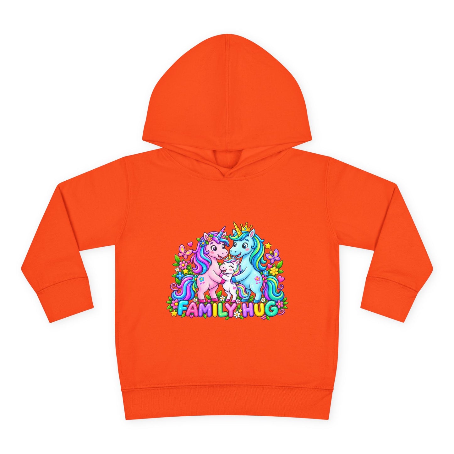 Family Hug Unicorn Toddler Pullover Fleece Hoodie