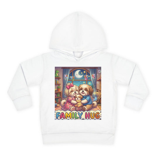 Family Hug Shih Tzu Toddler Pullover Fleece Hoodie