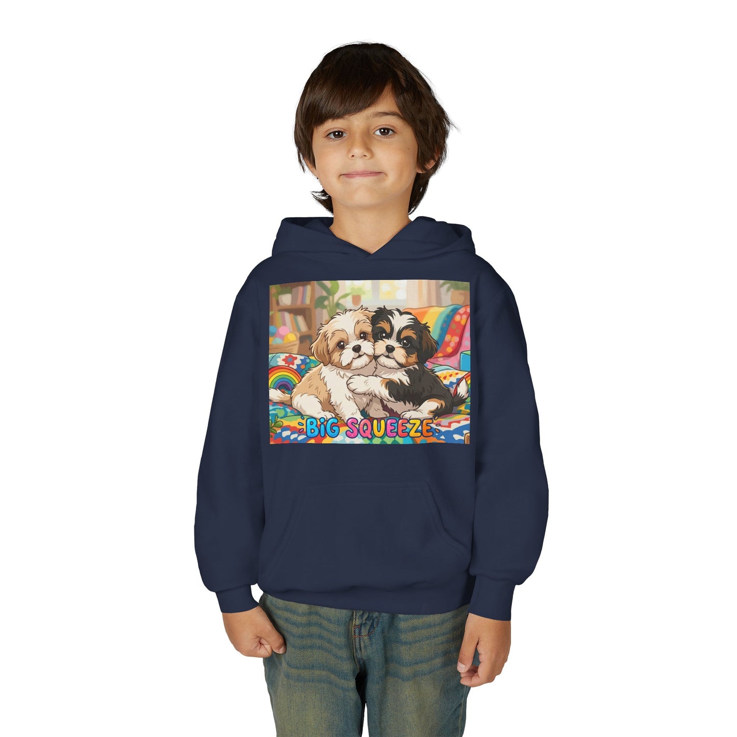 Big Squeeze Shih Tzu Youth Heavy Blend Hooded Sweatshirt