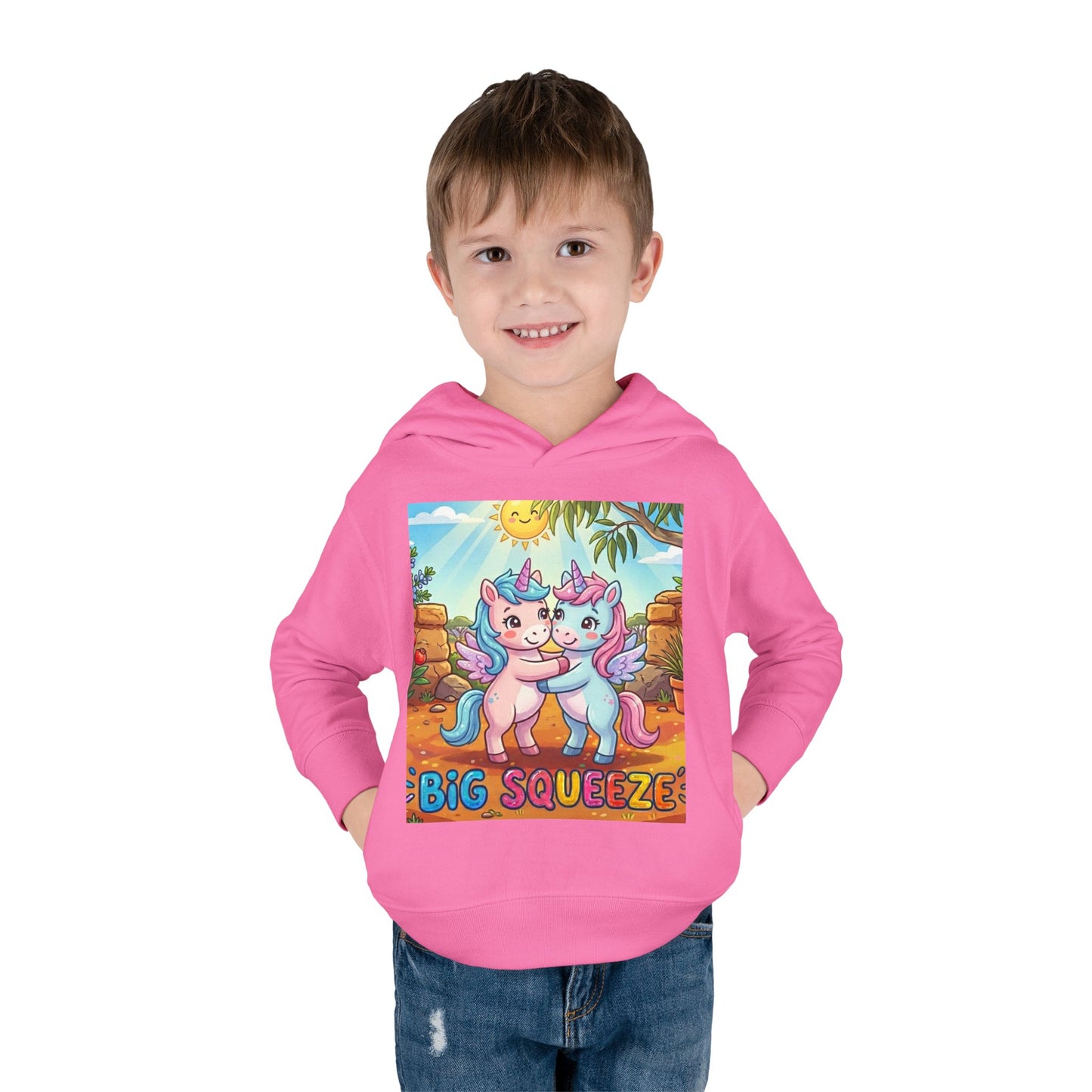 Big Squeeze Unicorn Toddler Pullover Fleece Hoodie
