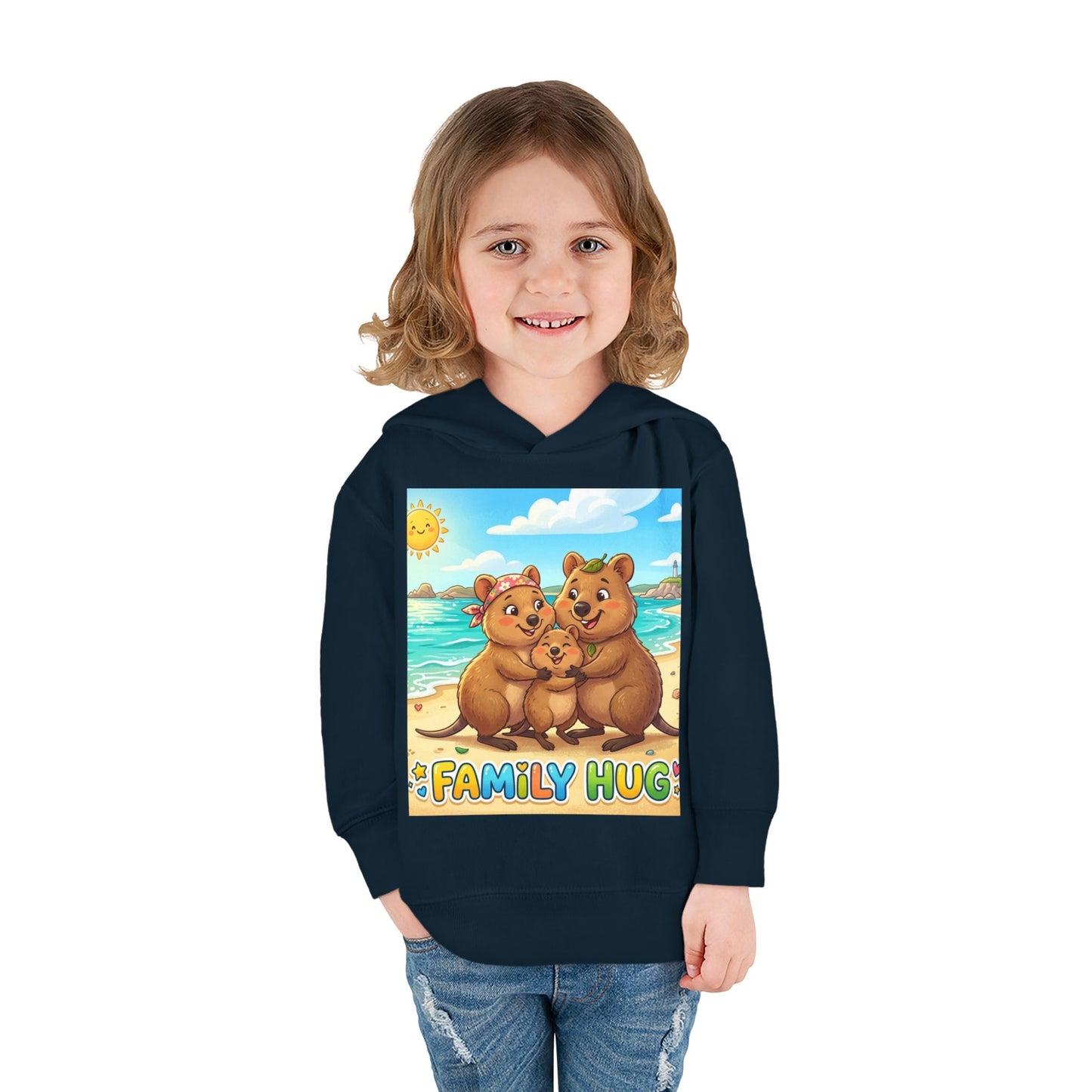 Family Hug Quokka Toddler Pullover Fleece Hoodie