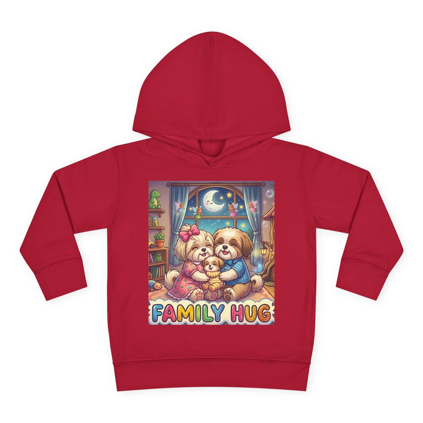 Family Hug Shih Tzu Toddler Pullover Fleece Hoodie