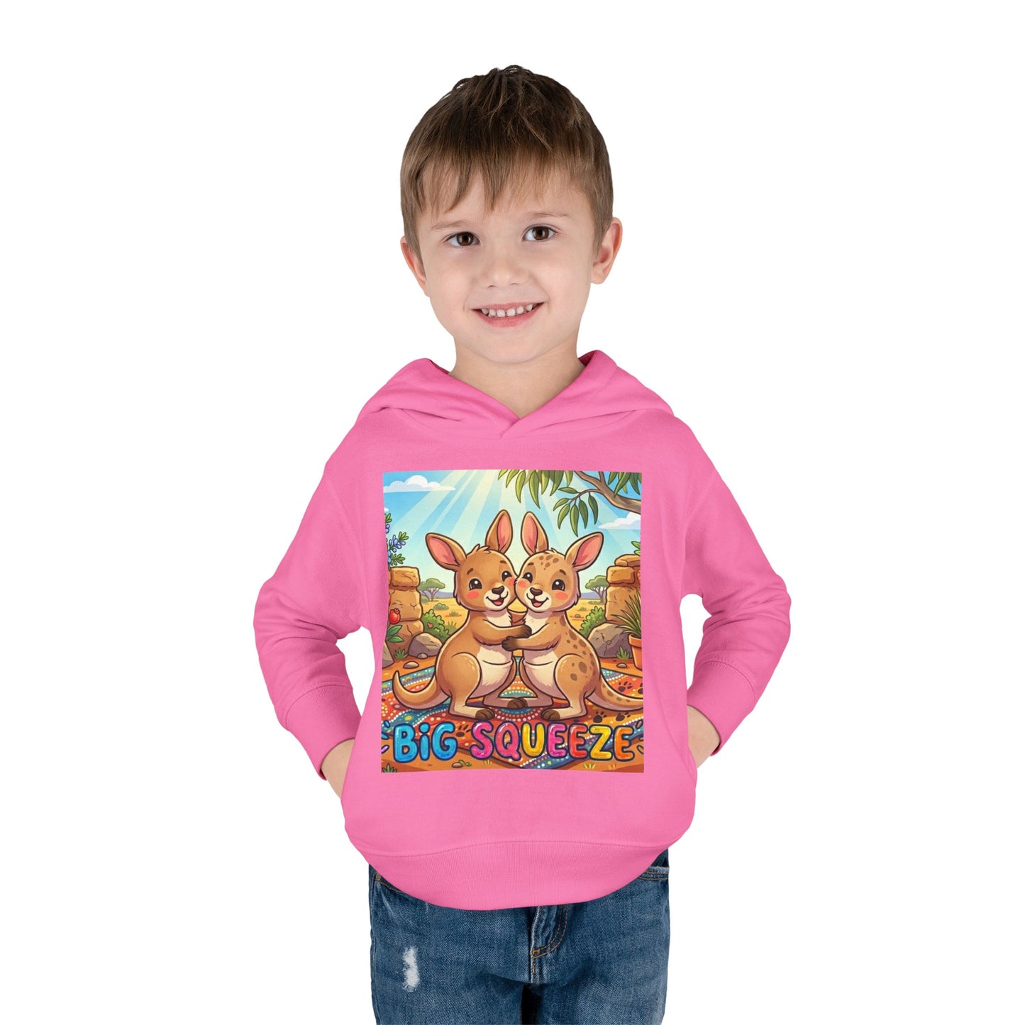 Big Squeeze Kangaroo Toddler Pullover Fleece Hoodie